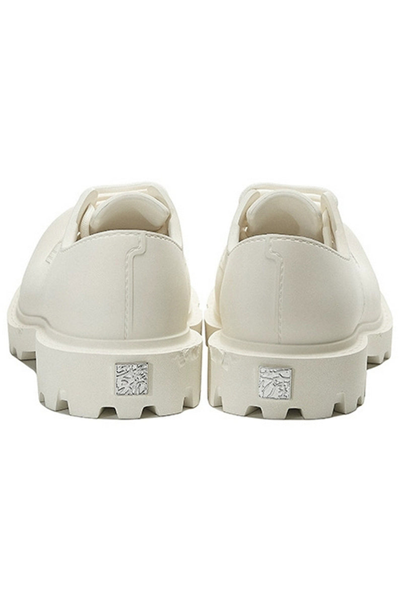 Off-White Platform Derby Shoes with Lug Sole