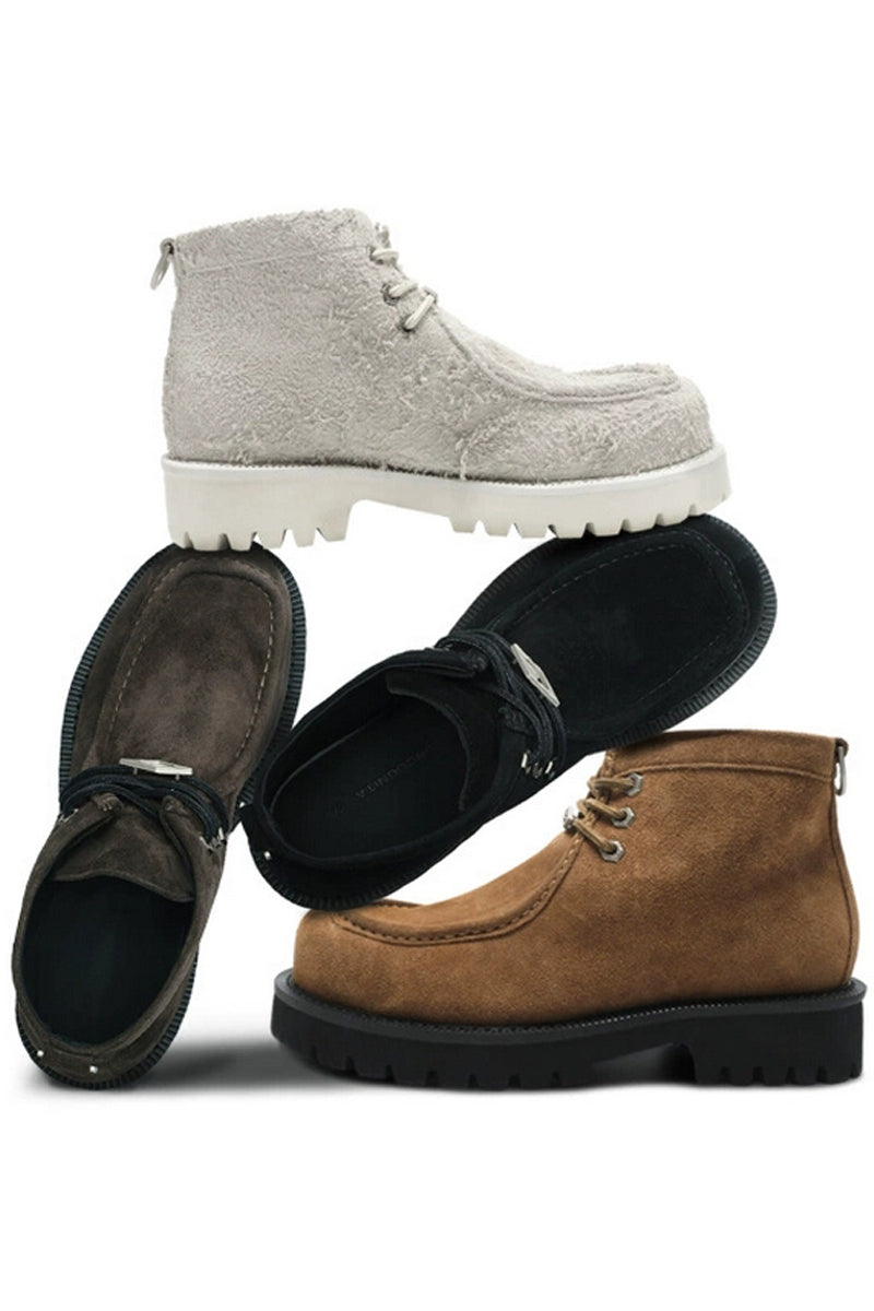 Shearling Moc Toe Lug Boots