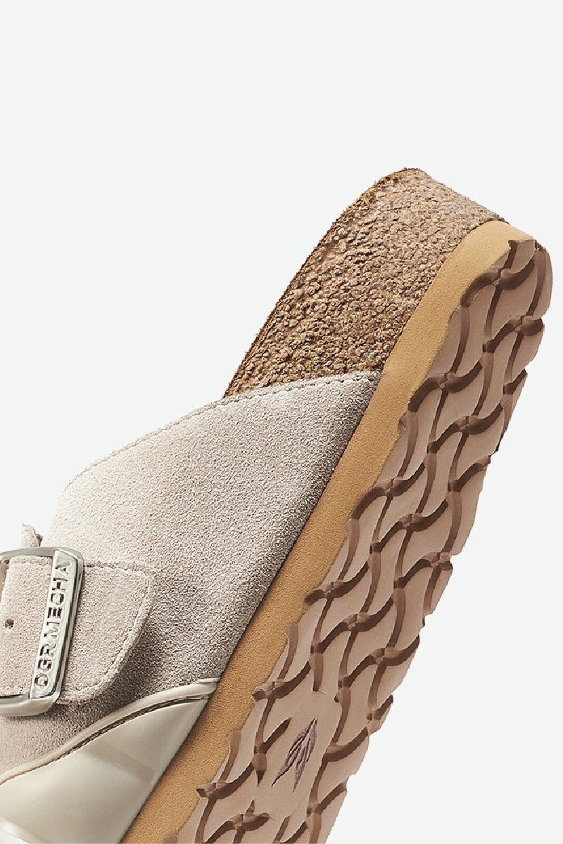 Leather Suede Chunky Platform Clogs