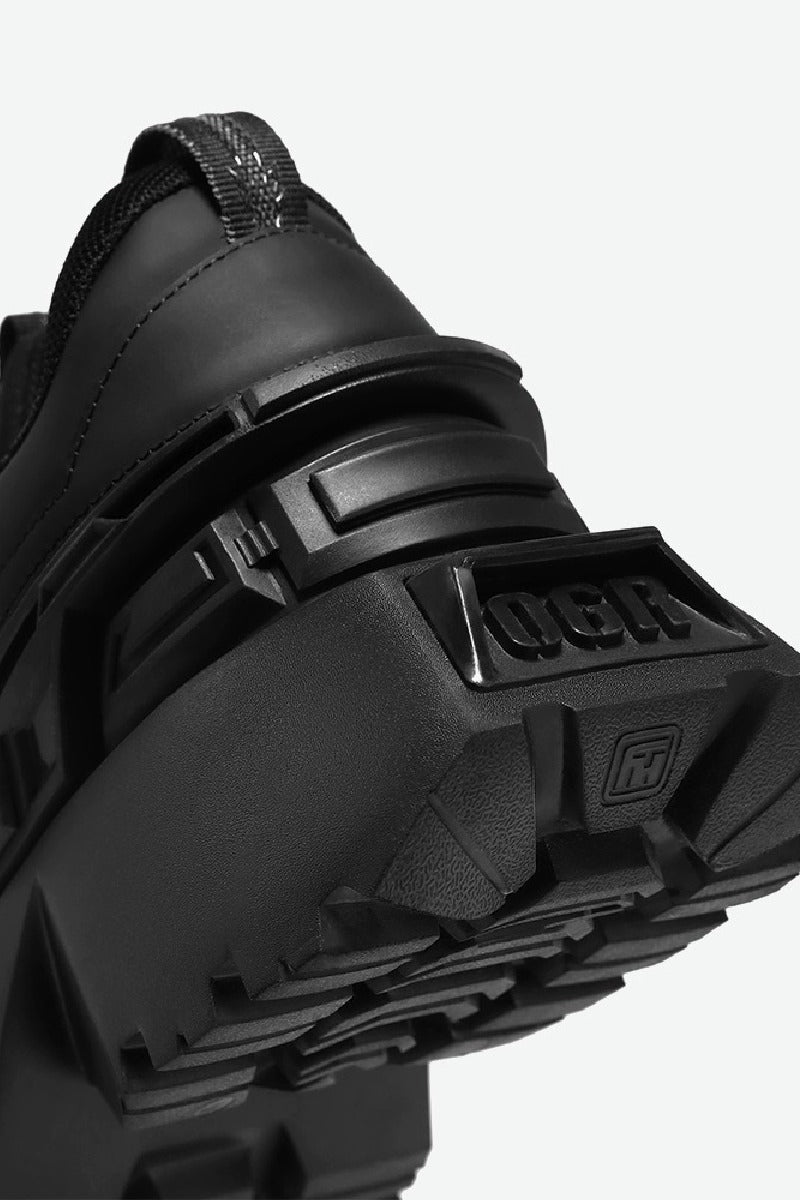 Square-Toe Platform Chunky Sneakers