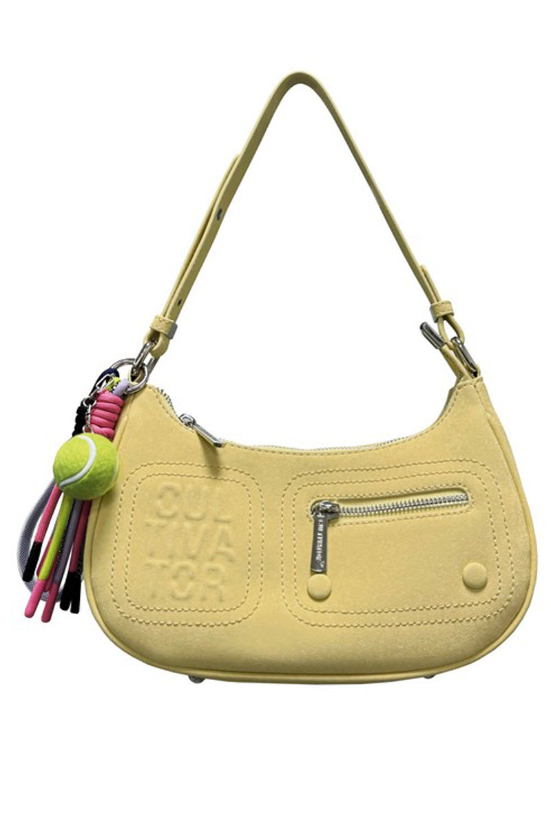 Tennis Ball Charm Mini Hobo Bag