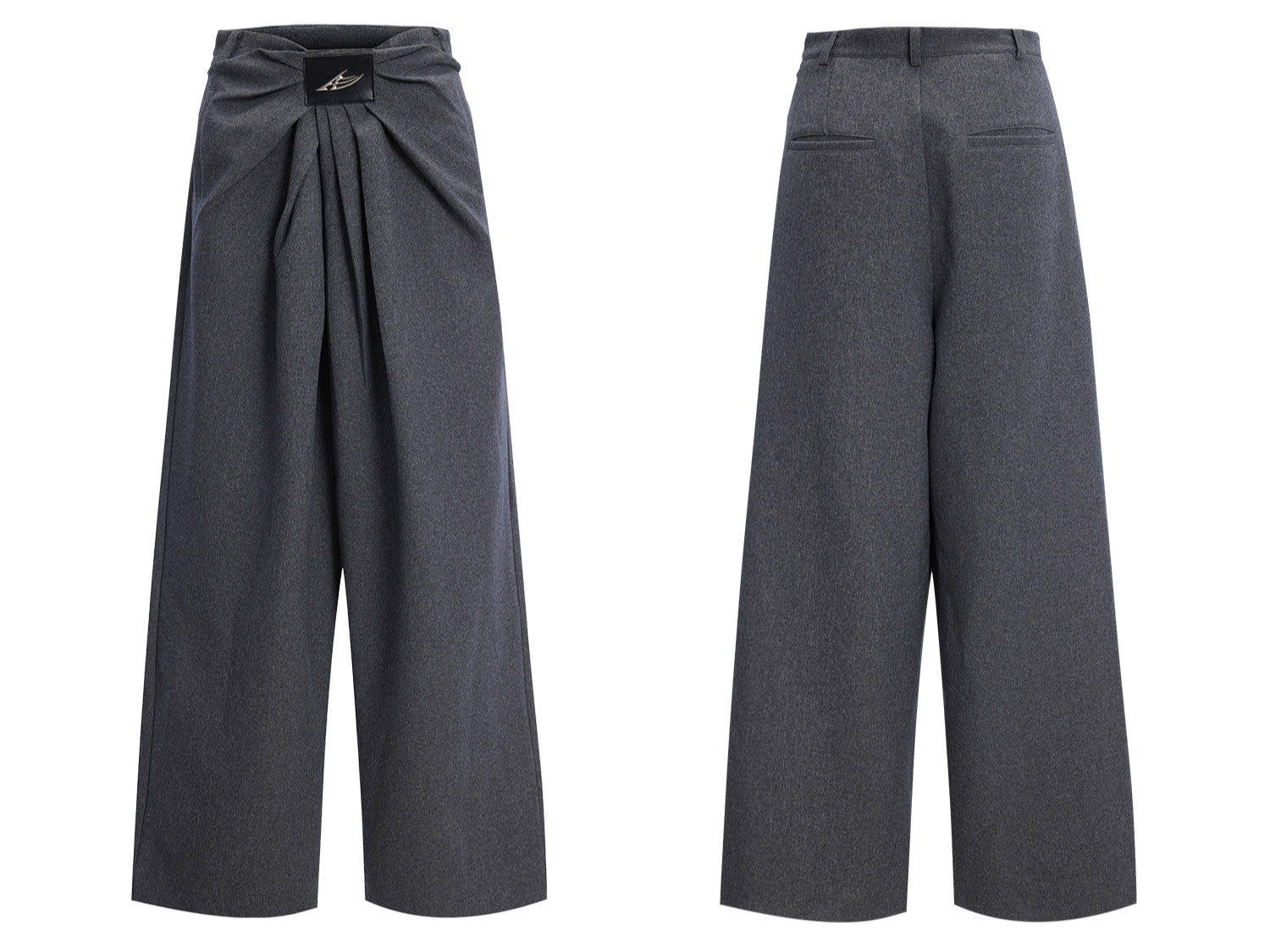 Black Wide Leg Oversized Skater Pants