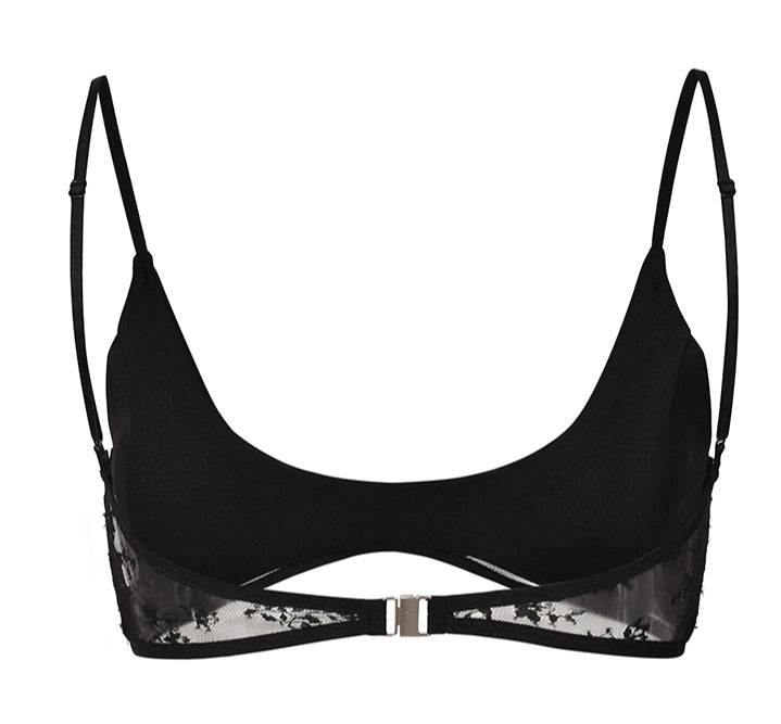 Black Lace Camisole Bralette