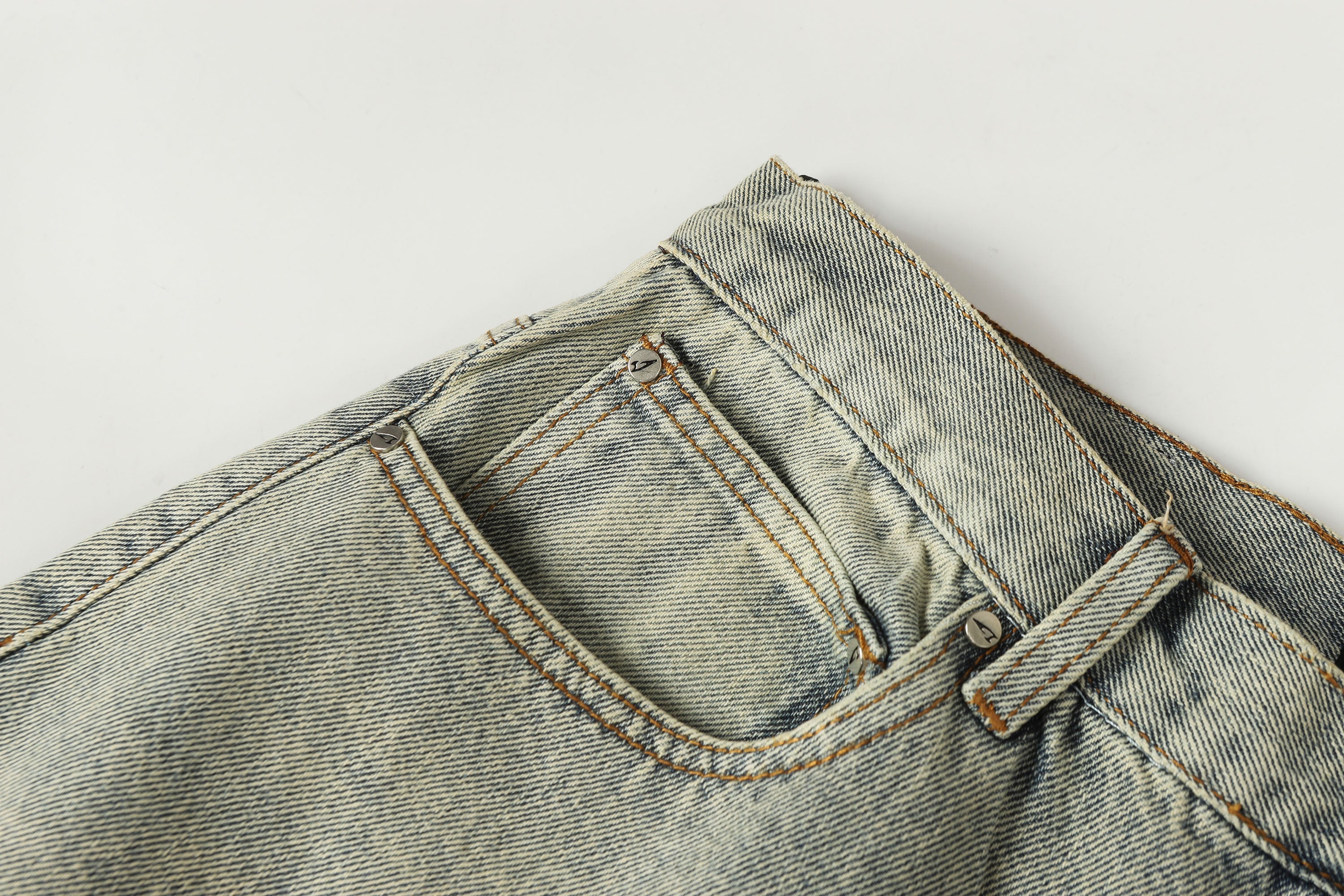 Rhinestone Trim Vintage Jeans