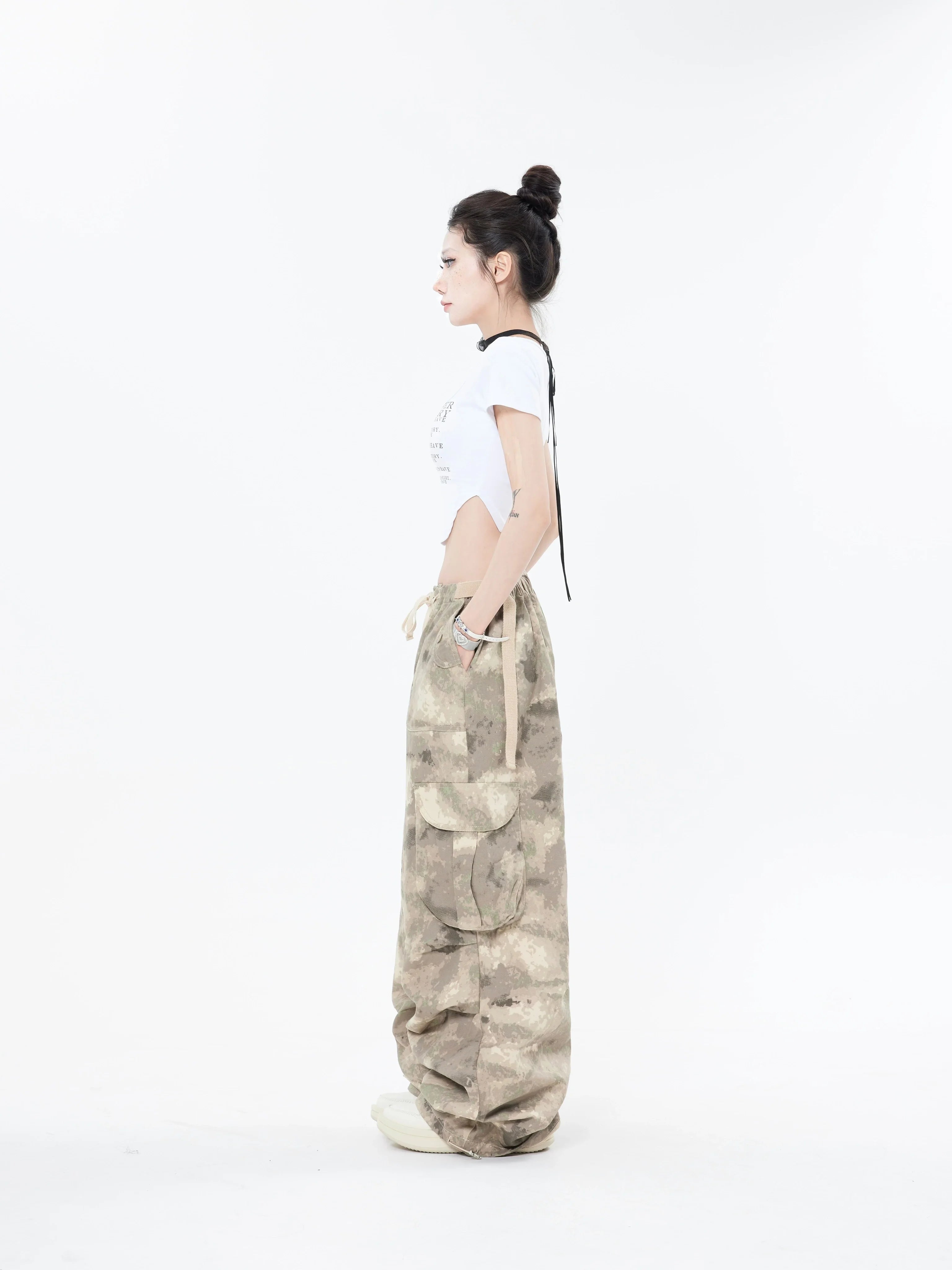 Desert Camo Wide Cargo Pants