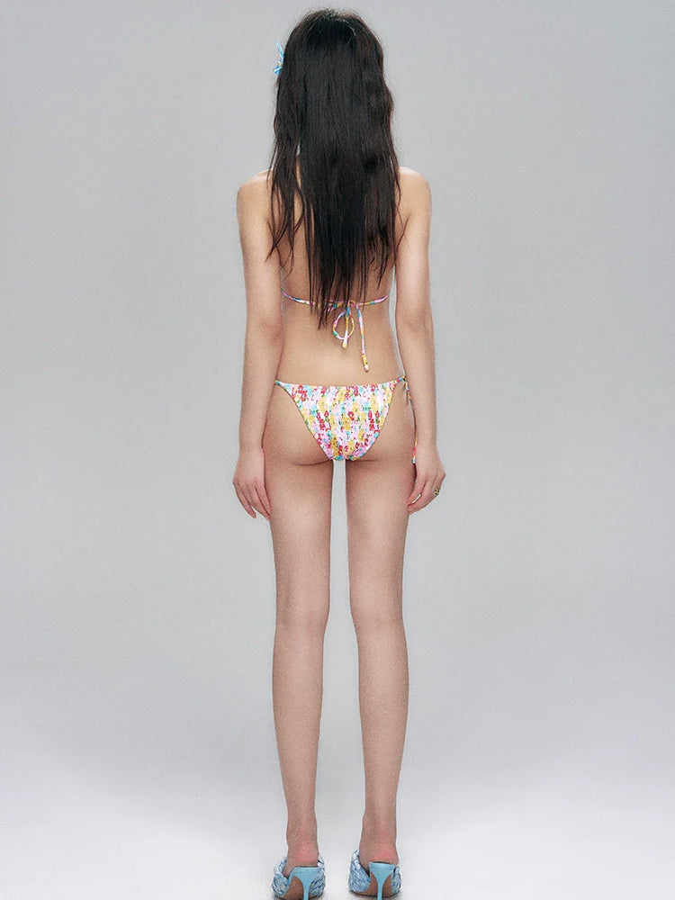 Floral Print Wrap Bikini Set