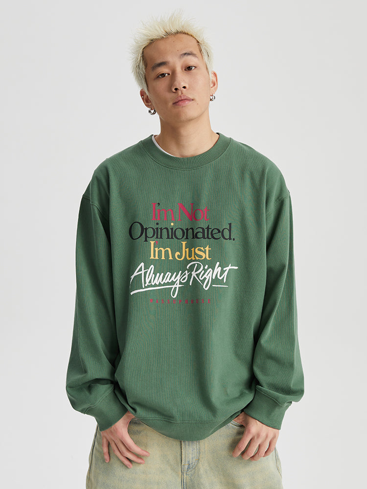 Urban Slogan Graffiti Print Sweatshirt - chiclara