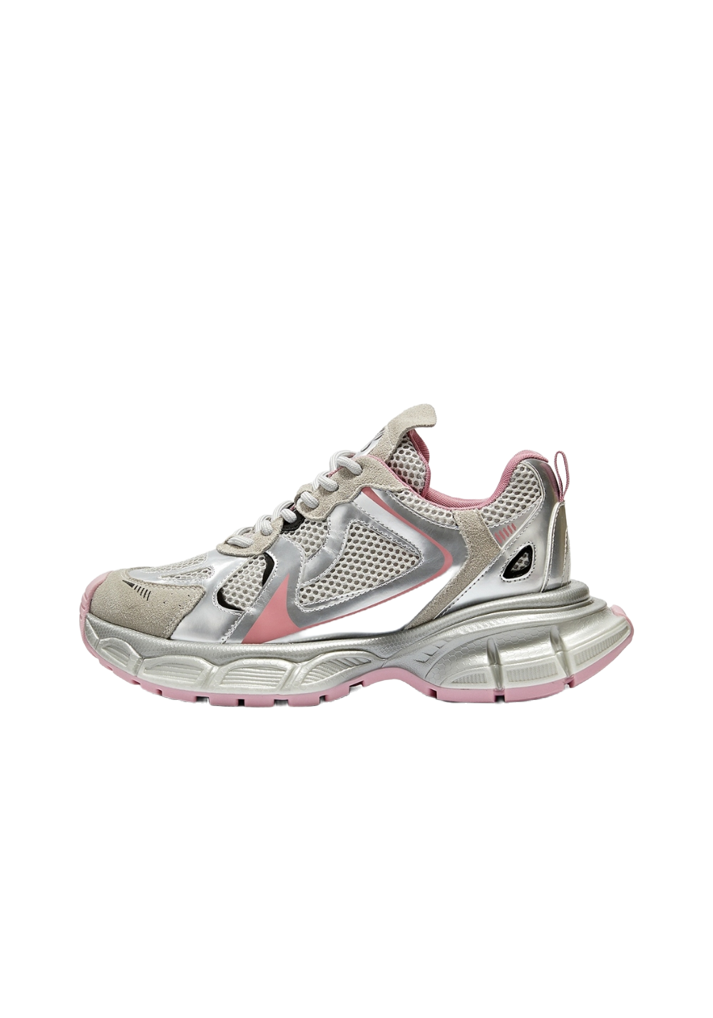 Metallic Mesh Sculpted-Sole Runner Sneakers - View 19