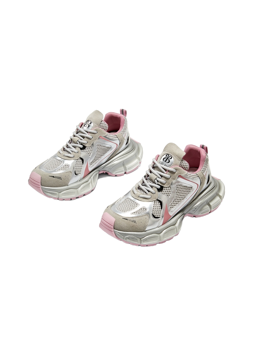 Metallic Mesh Sculpted-Sole Runner Sneakers - View 21