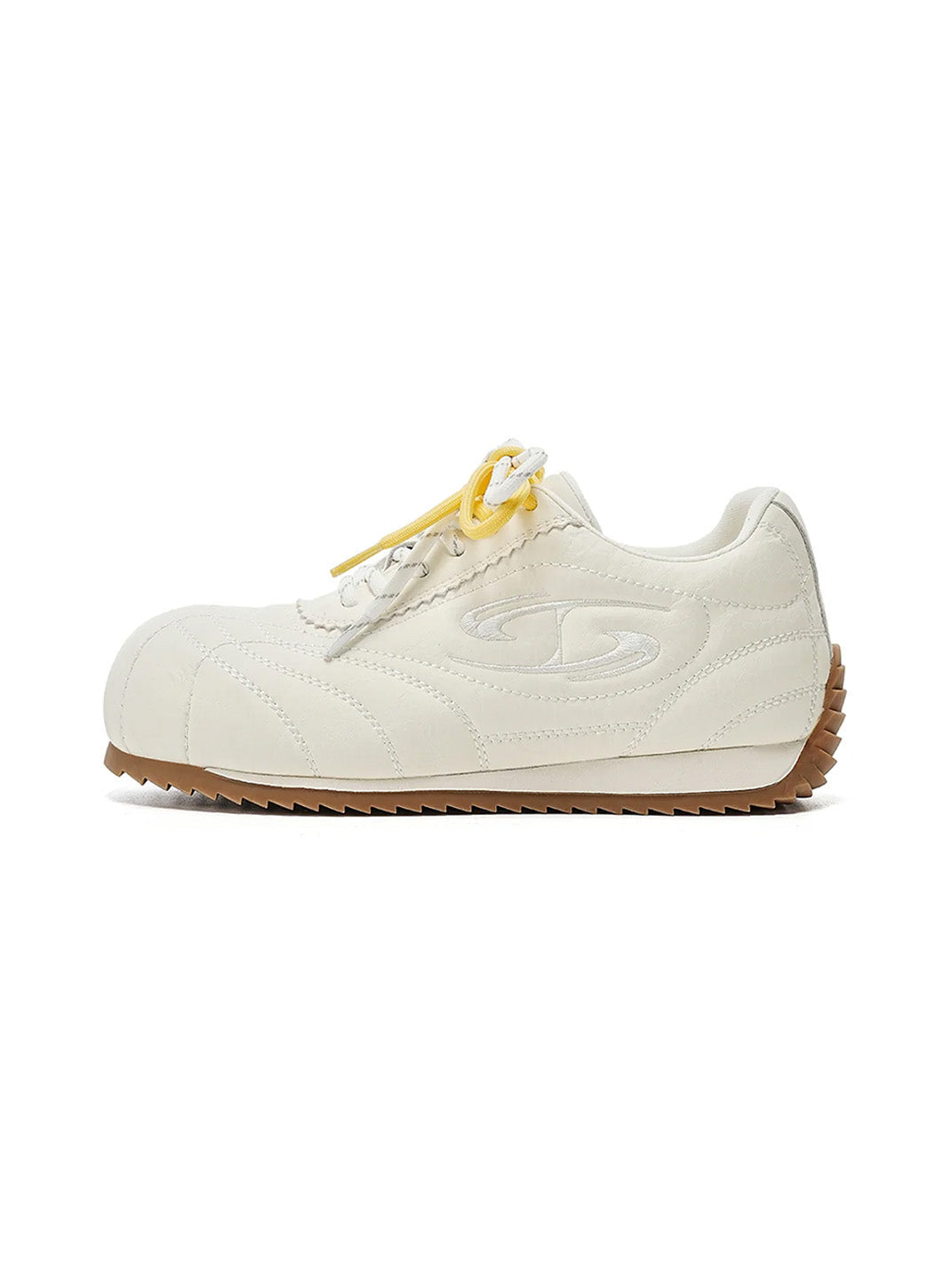 Double-Lace Metallic Low-Profile Trainers