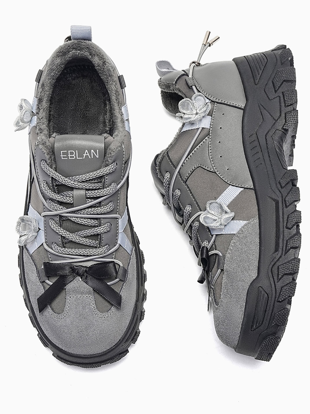 Sakura-Plush Chunky Trail Sneakers - View 10