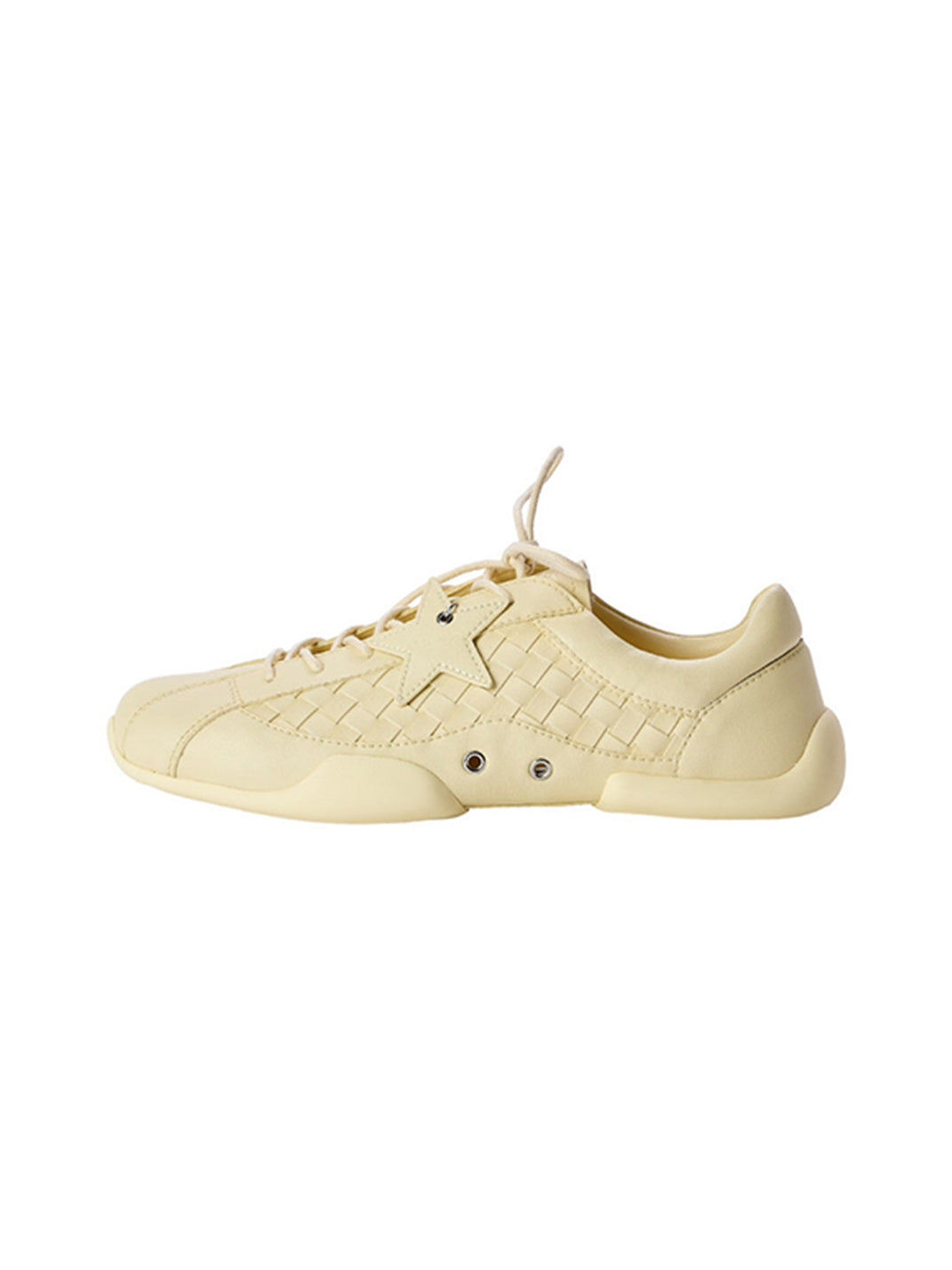 Star-Lace Low-Profile Leather Trainers