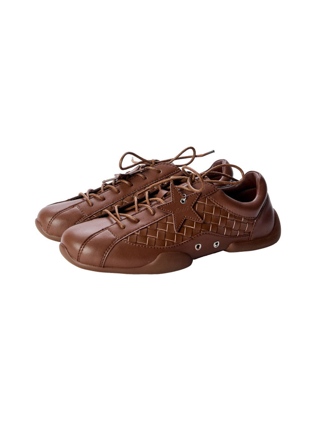 Star-Lace Low-Profile Leather Trainers - View 11