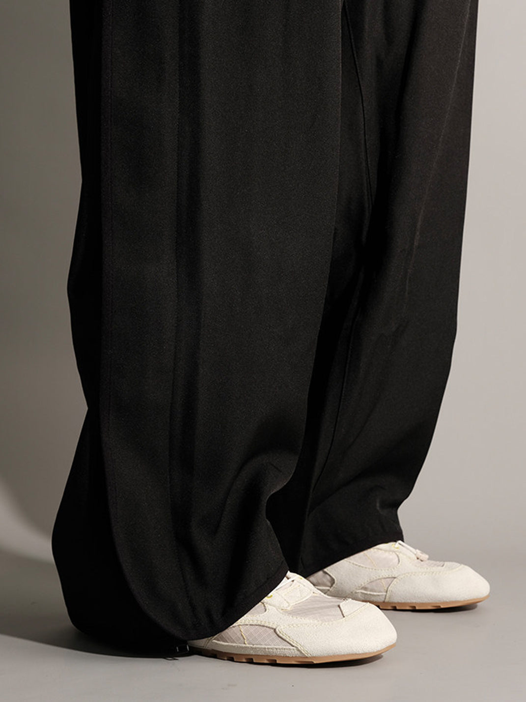Paneled Nubuck Low-Profile Trainers - View 9