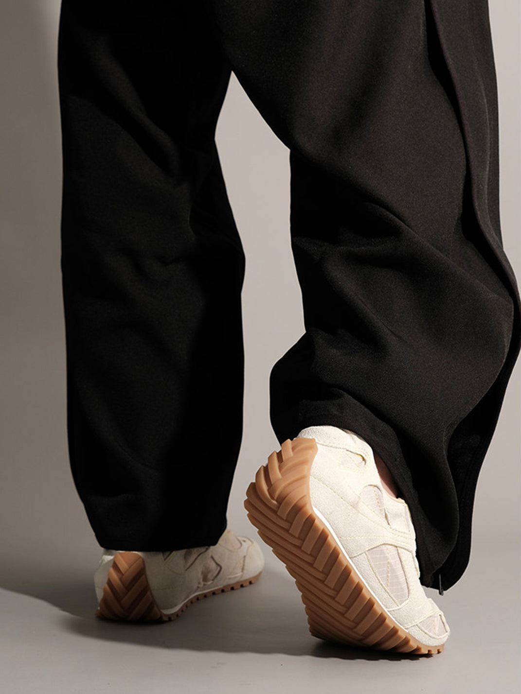 Paneled Nubuck Low-Profile Trainers - View 10