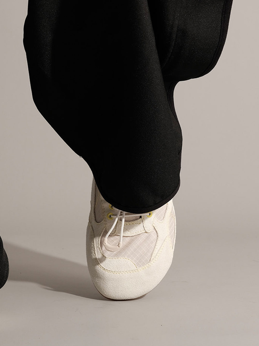 Paneled Nubuck Low-Profile Trainers - View 11