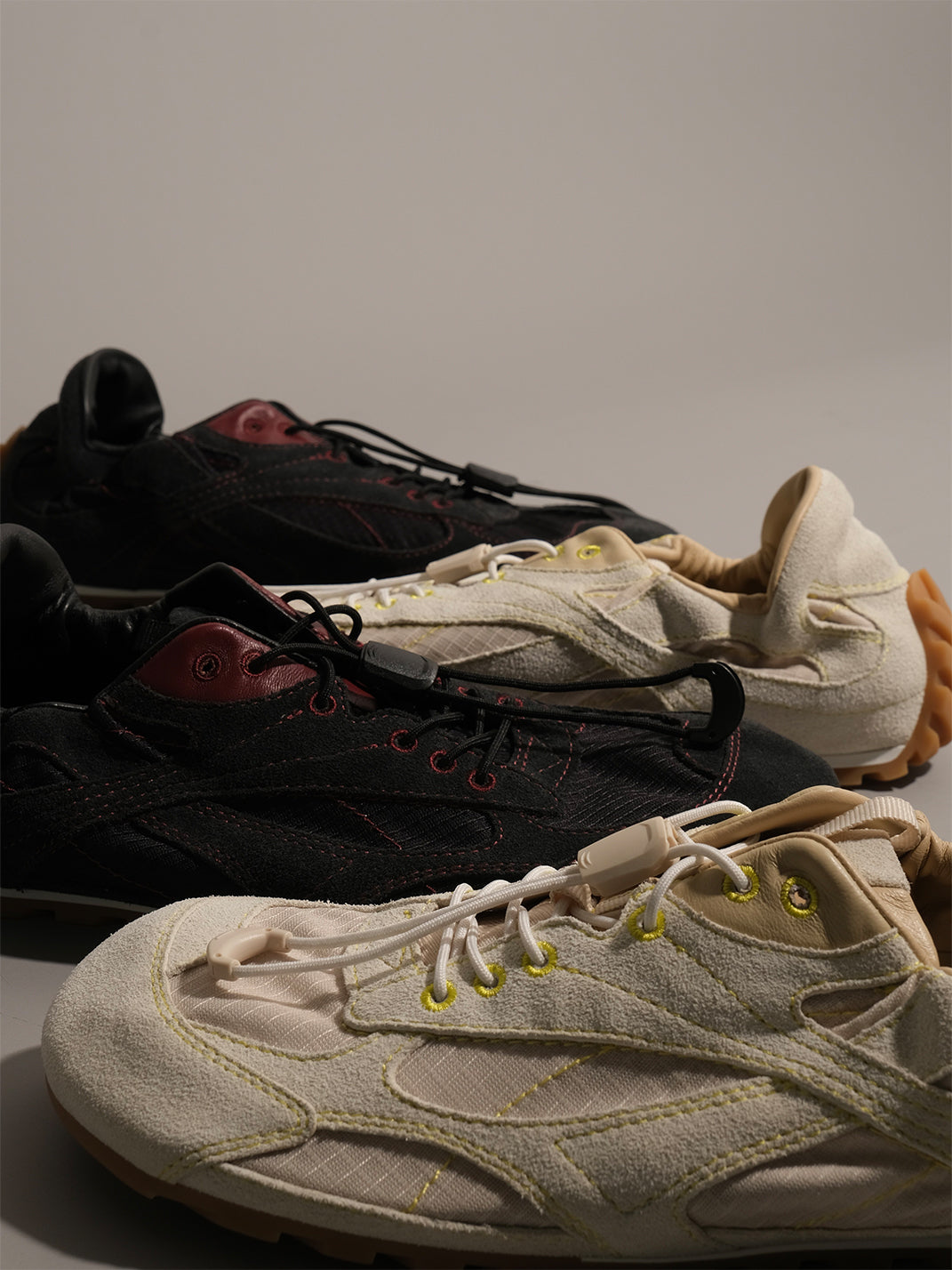 Paneled Nubuck Low-Profile Trainers - View 14