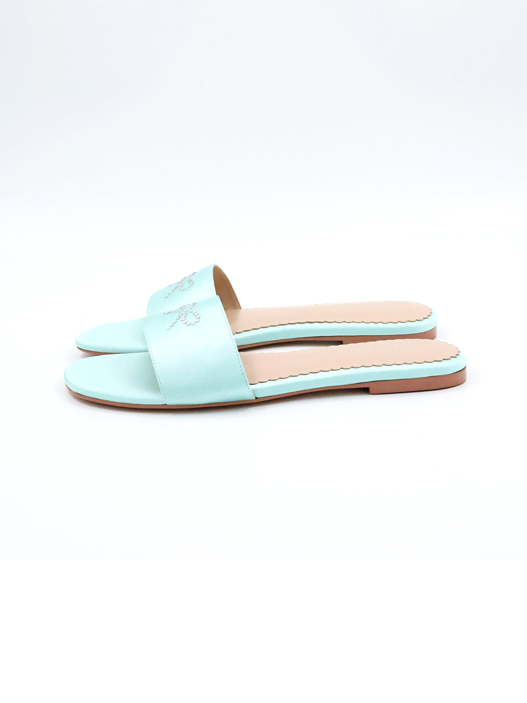 Rhinestone Bow Pastel Slide Sandals - View 5