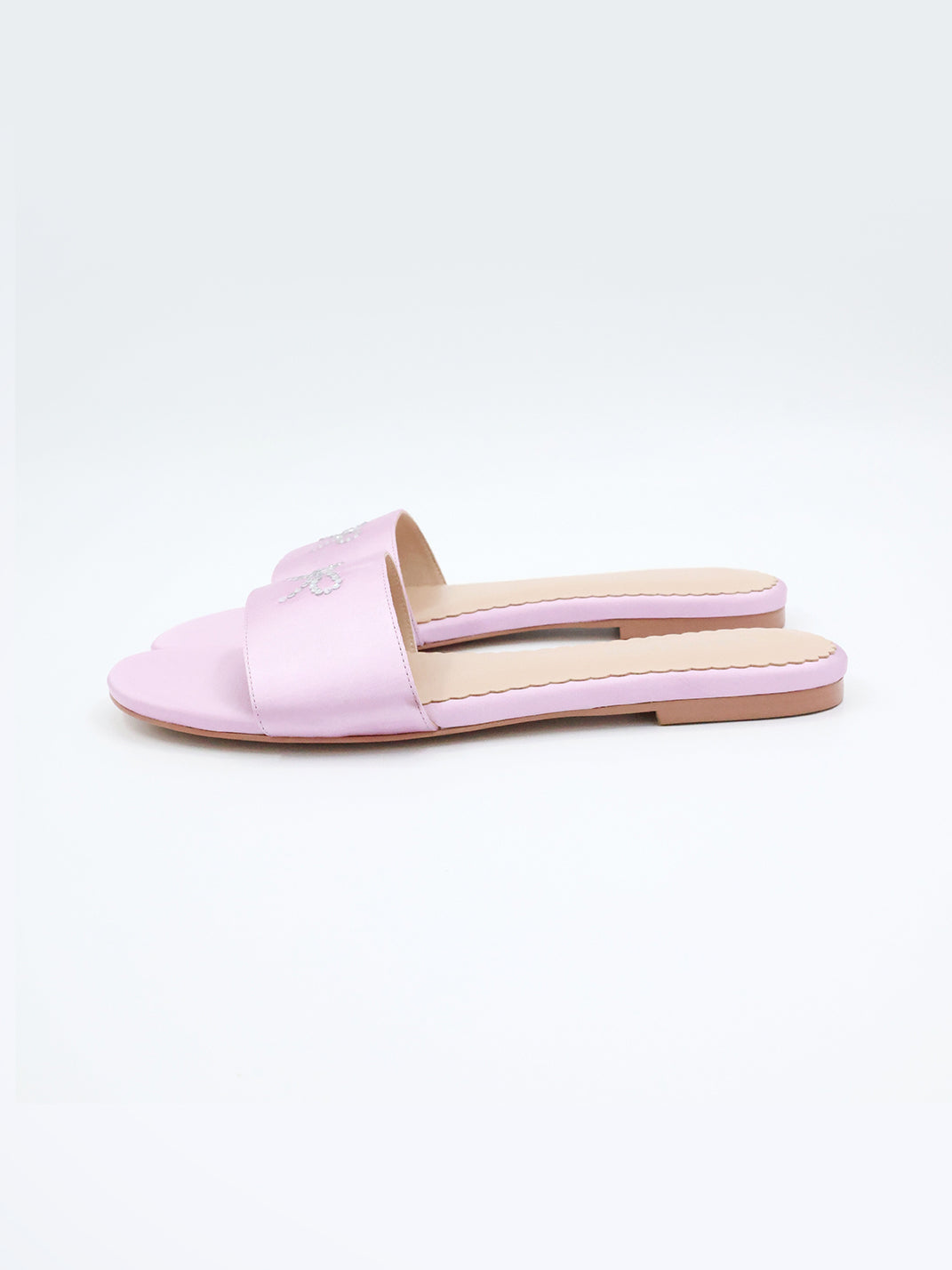 Rhinestone Bow Pastel Slide Sandals - View 10