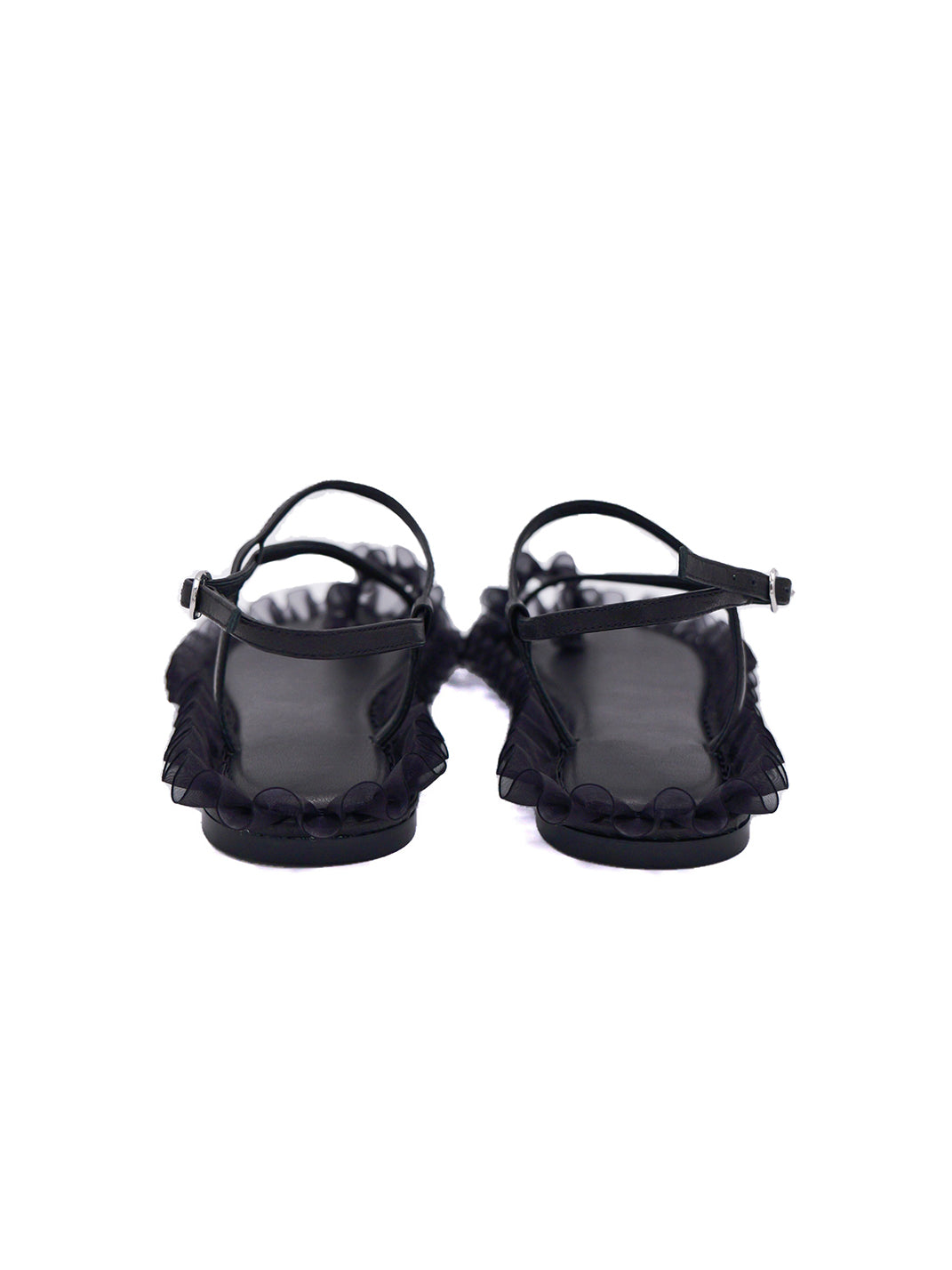 Ruffle-Trim Strappy Flat Sandals - View 10