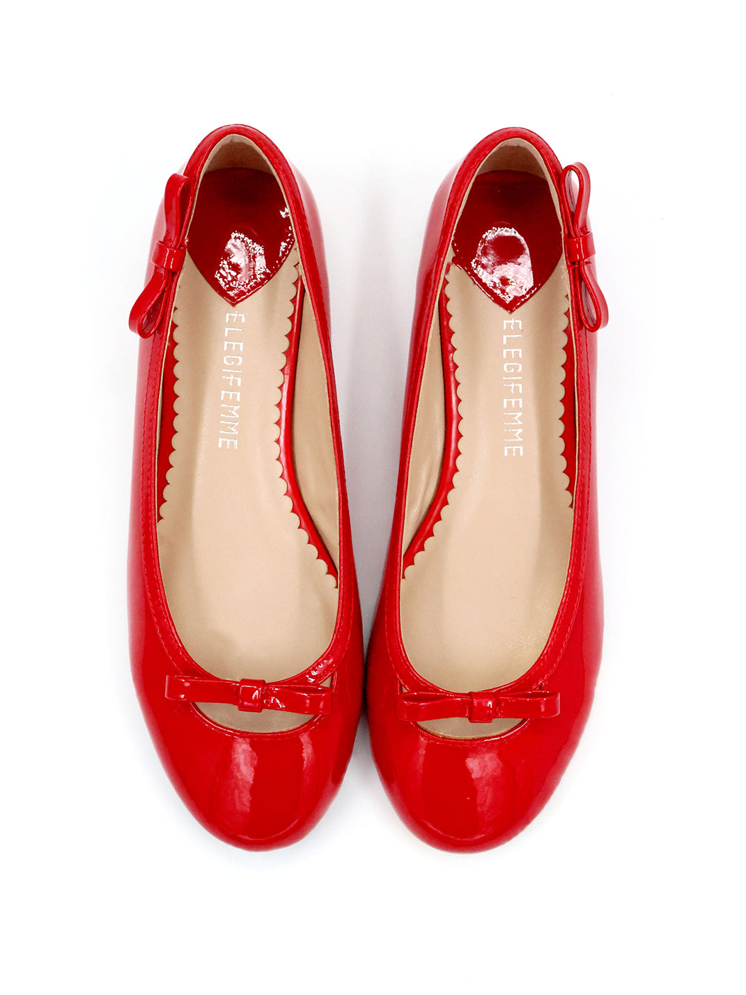 Heart-Back Patent Ballet Flats - View 6