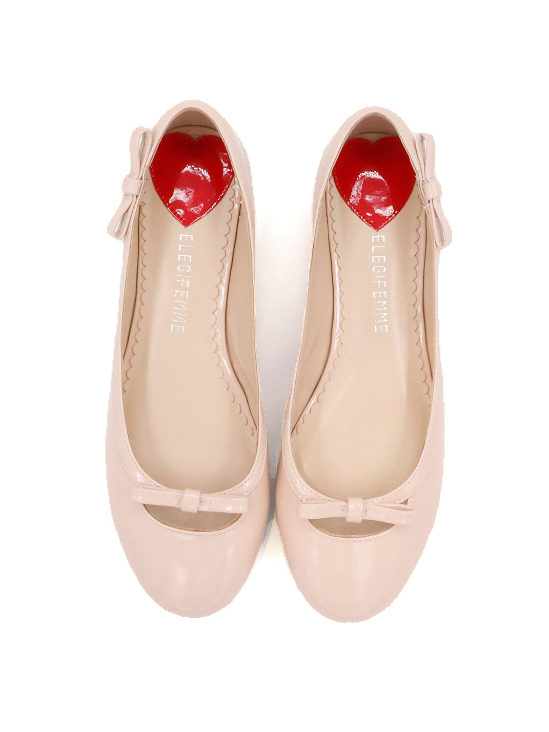 Heart-Back Patent Ballet Flats - View 9