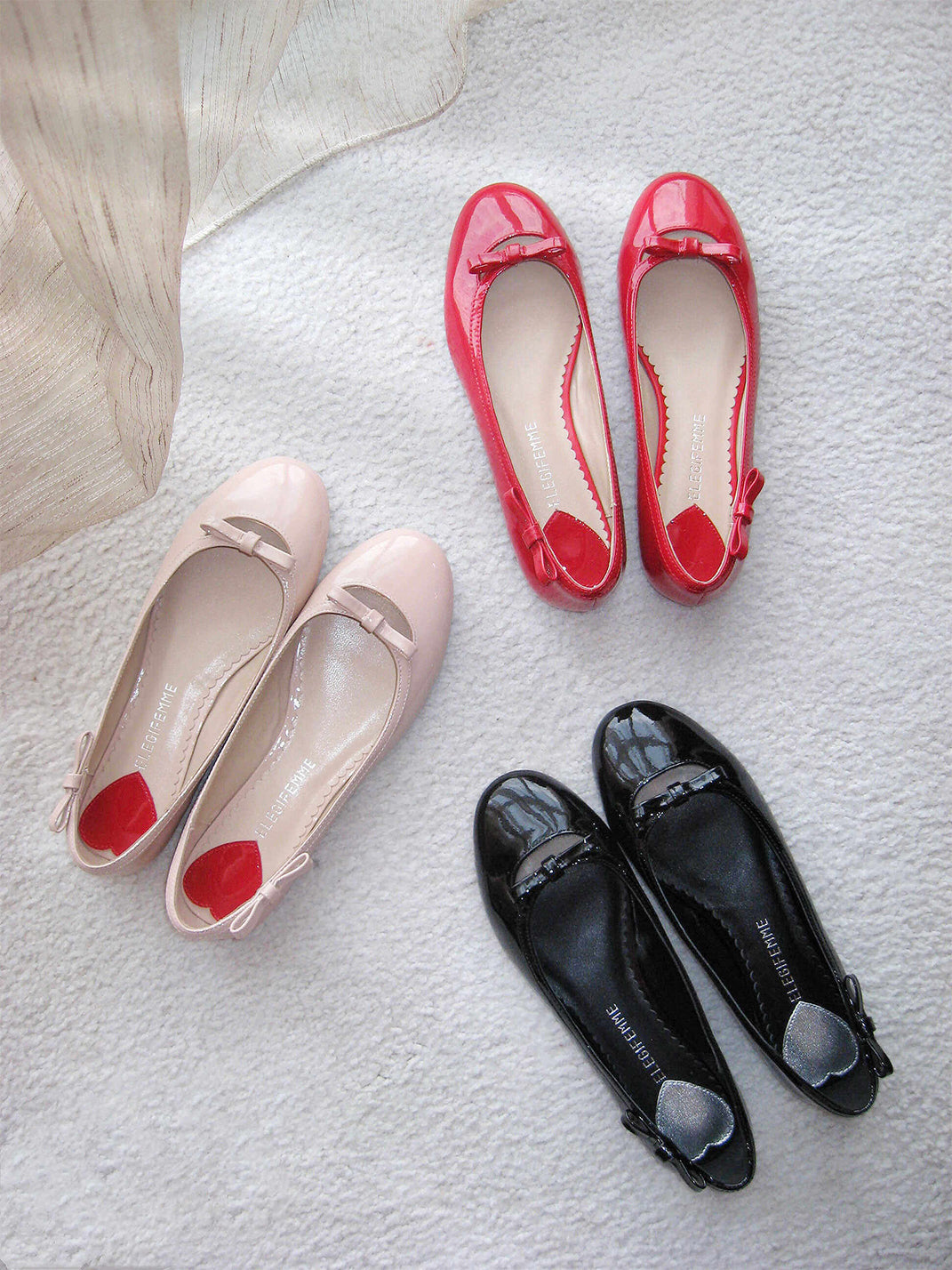Heart-Back Patent Ballet Flats - View 11