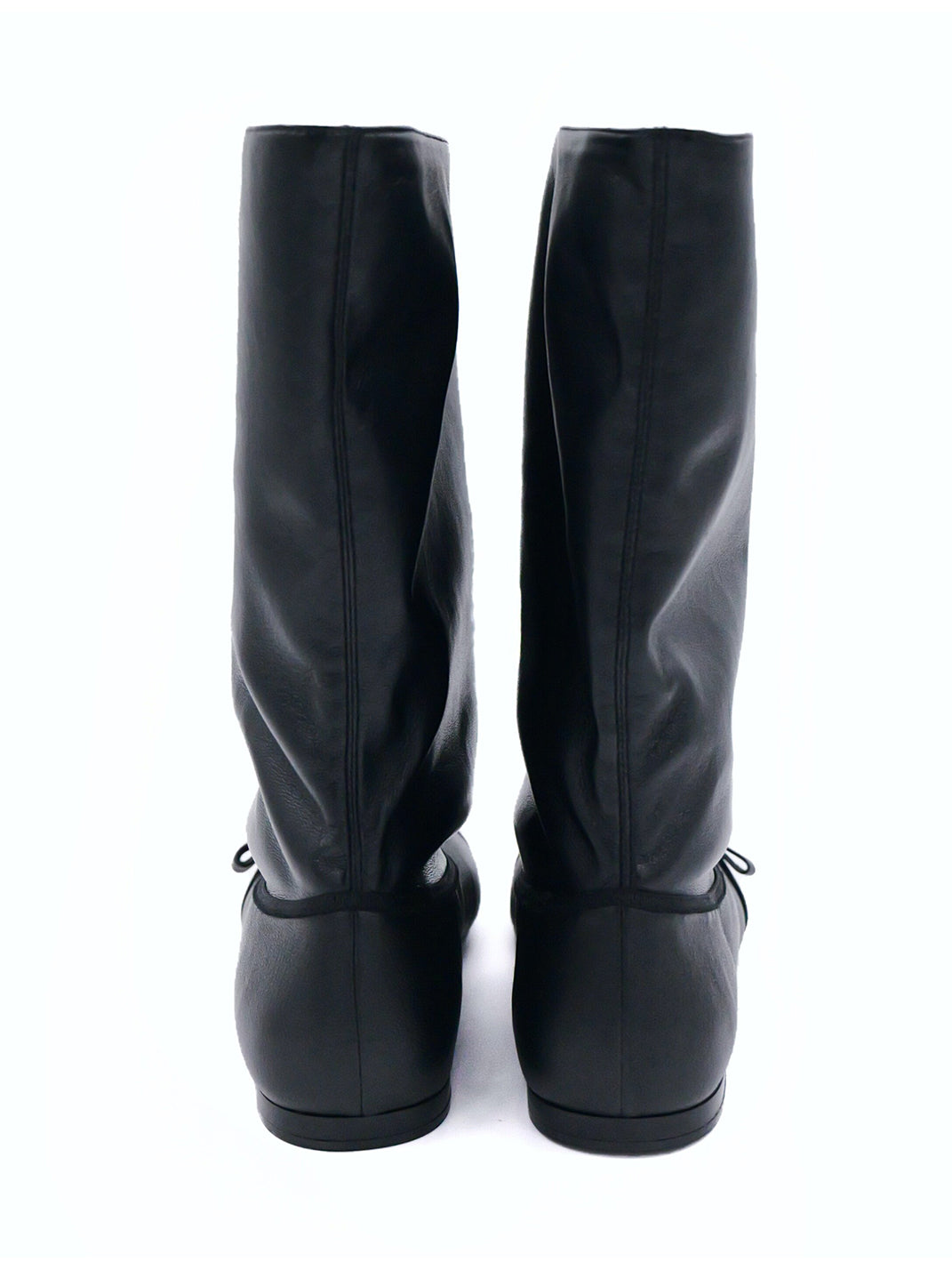 Pleated Foldover Mid-Calf Boots - View 10