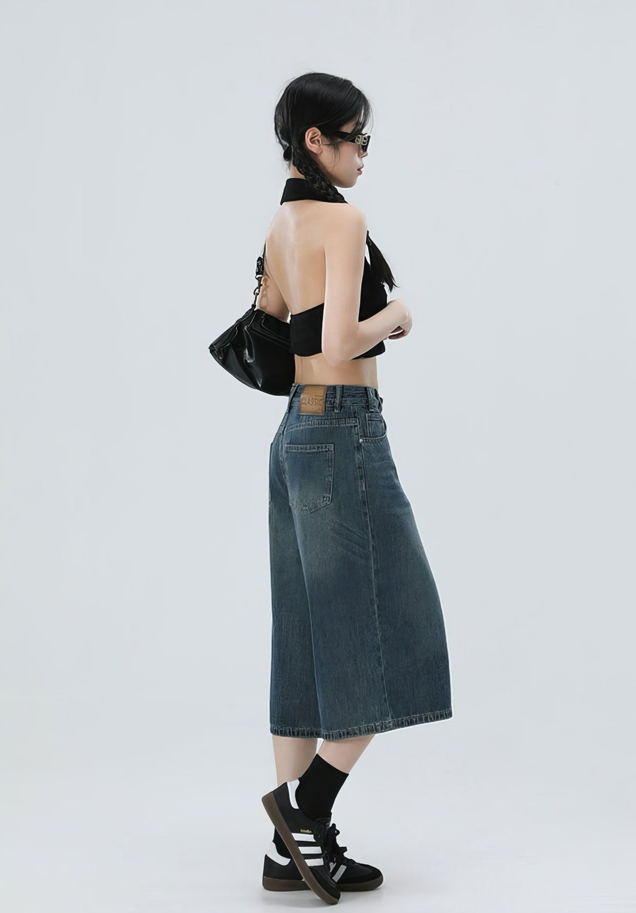 Classic Wide Leg Denim Culottes