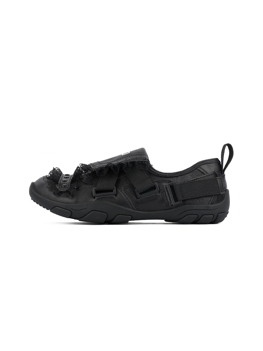 Lace-Panel Rivet Sport Sandals