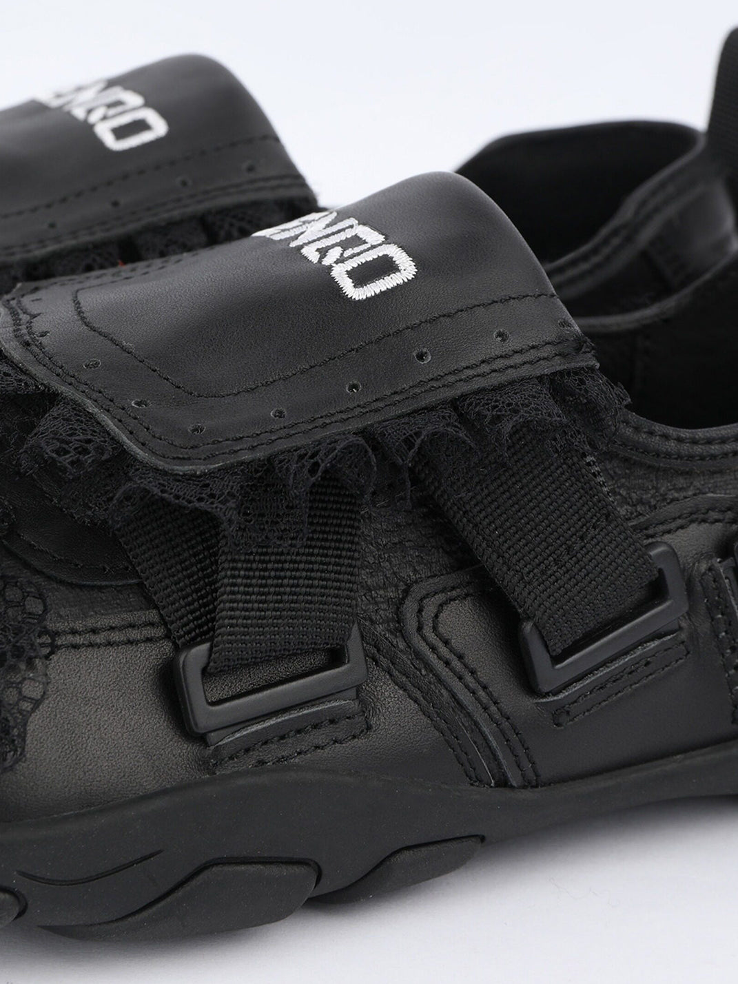 Lace-Panel Rivet Sport Sandals - View 10