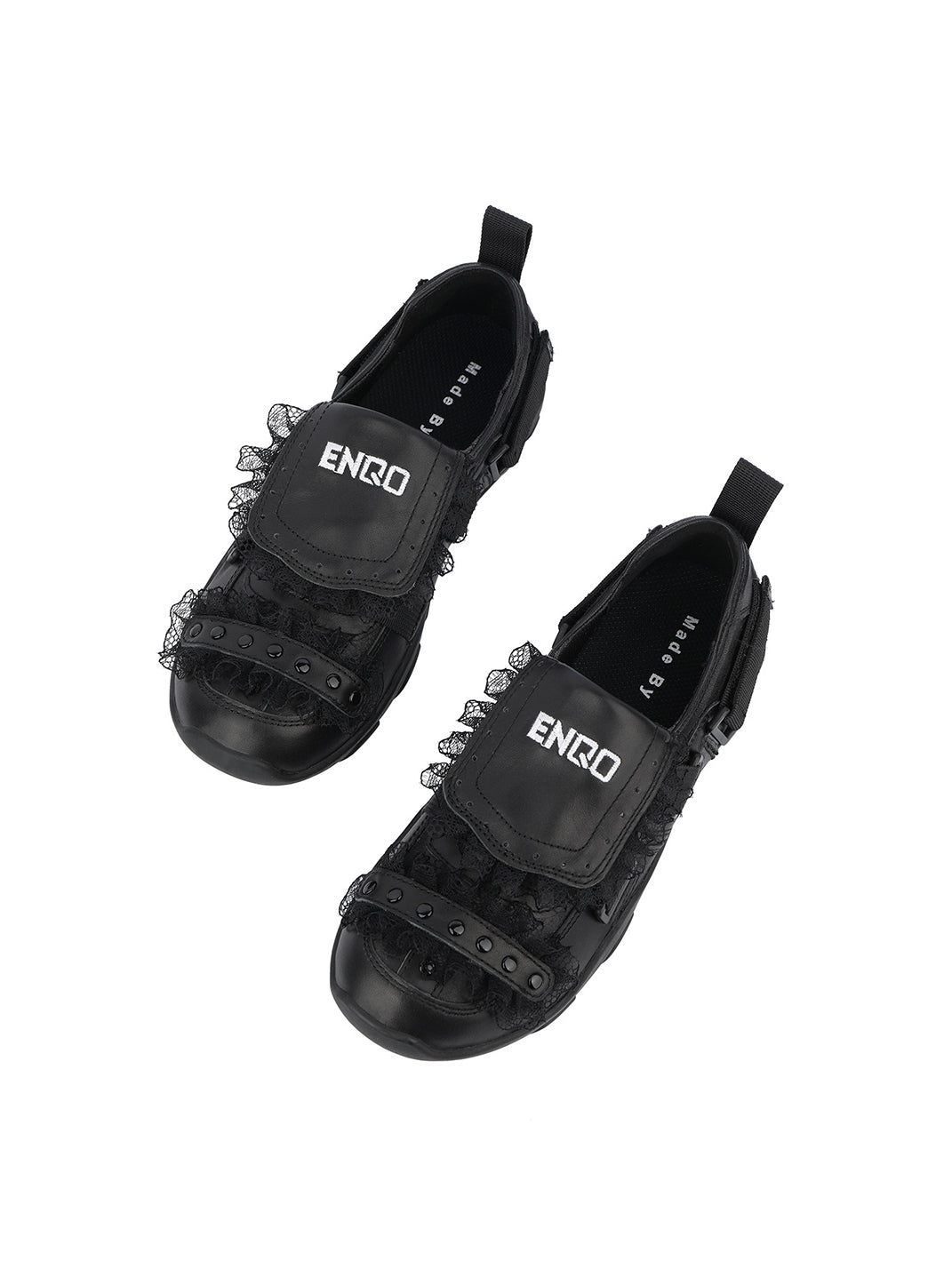 Lace-Panel Rivet Sport Sandals - View 16
