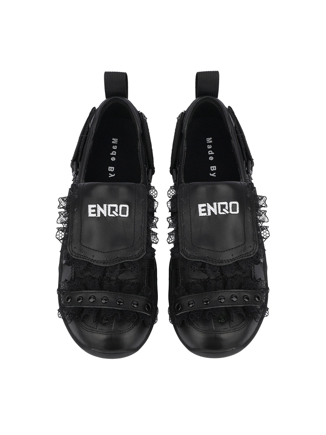 Lace-Panel Rivet Sport Sandals - View 19