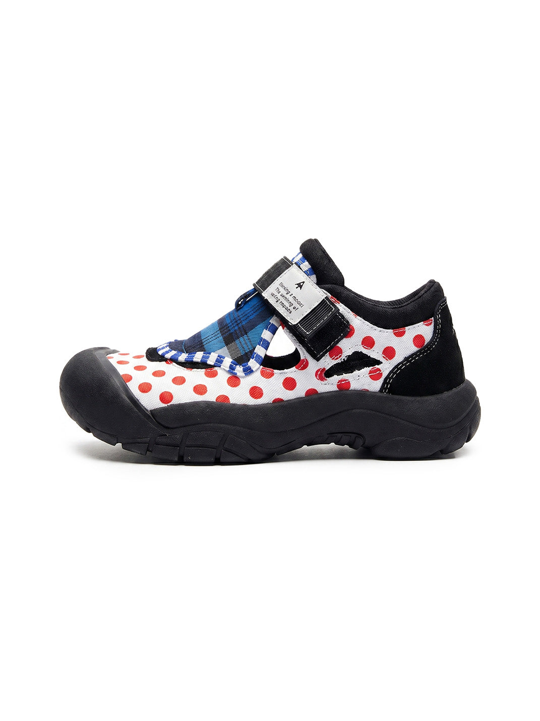 Mixed-Print Strap Trail Mary Janes