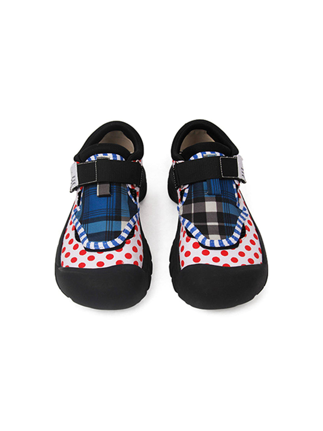 Mixed-Print Strap Trail Mary Janes - View 12