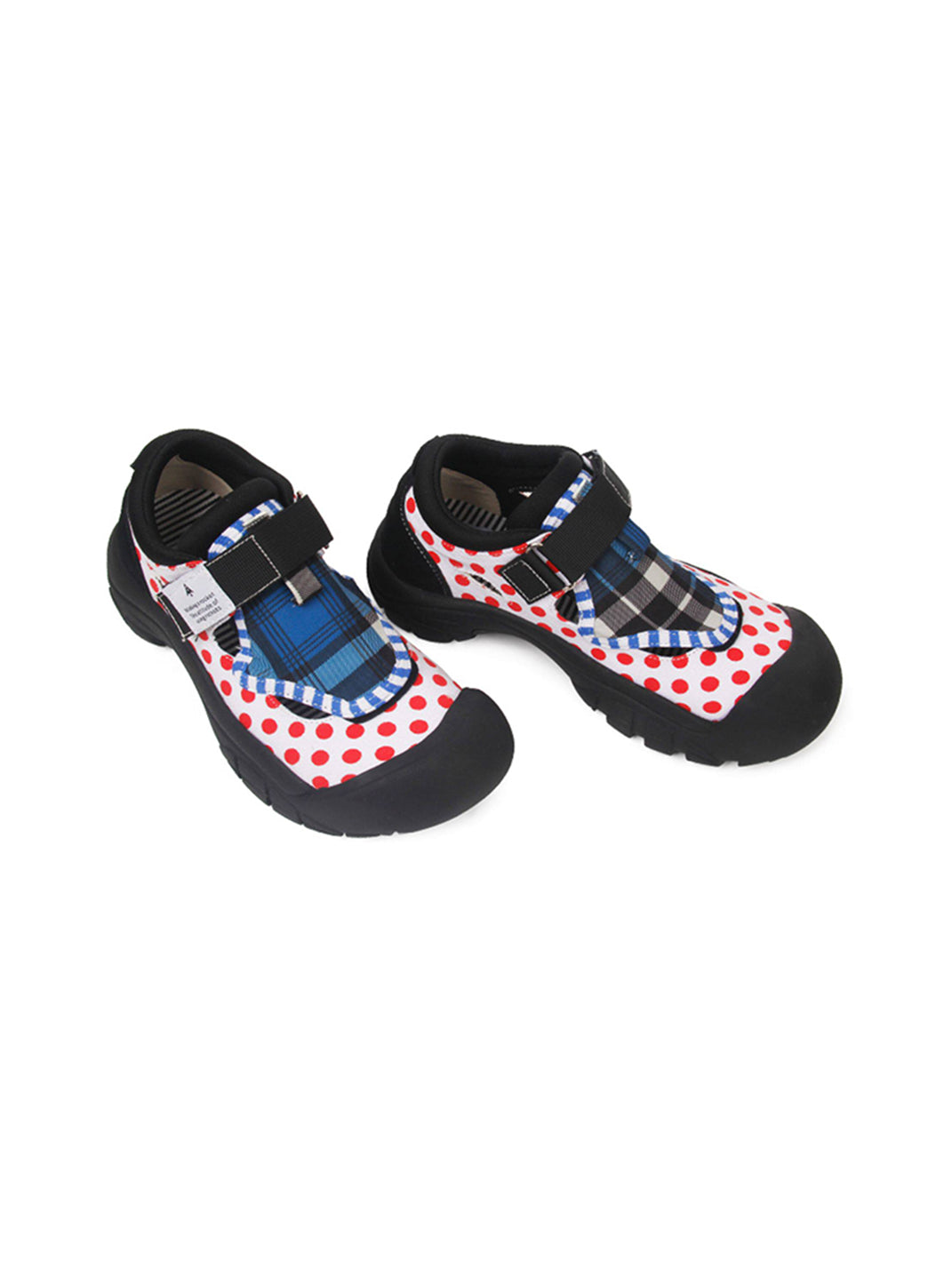 Mixed-Print Strap Trail Mary Janes - View 14
