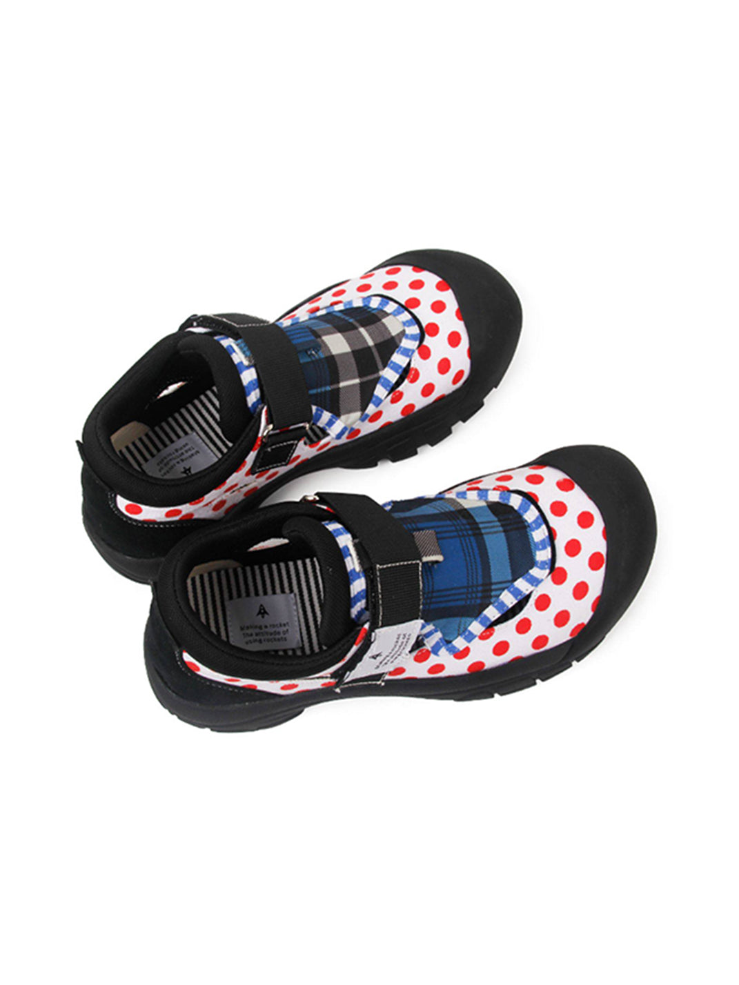 Mixed-Print Strap Trail Mary Janes - View 18
