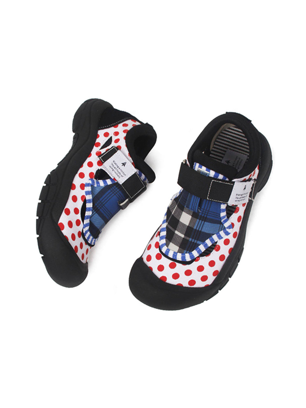 Mixed-Print Strap Trail Mary Janes - View 20