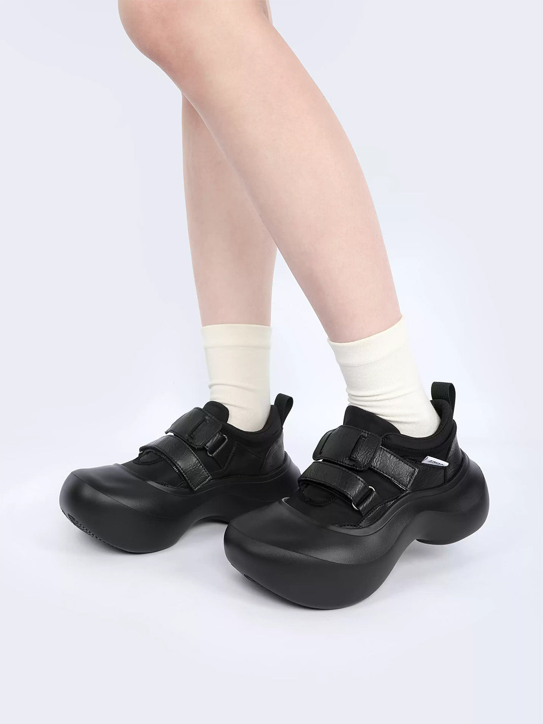 Triple-Strap Sculpted Platform Shoes - View 8