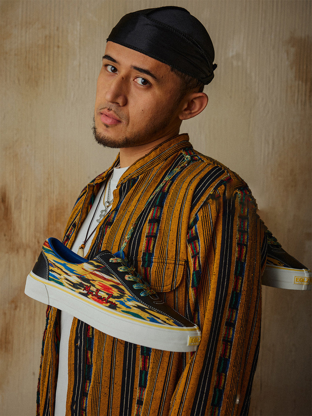 Adras Abstract-Print Canvas Skate Shoes - View 7