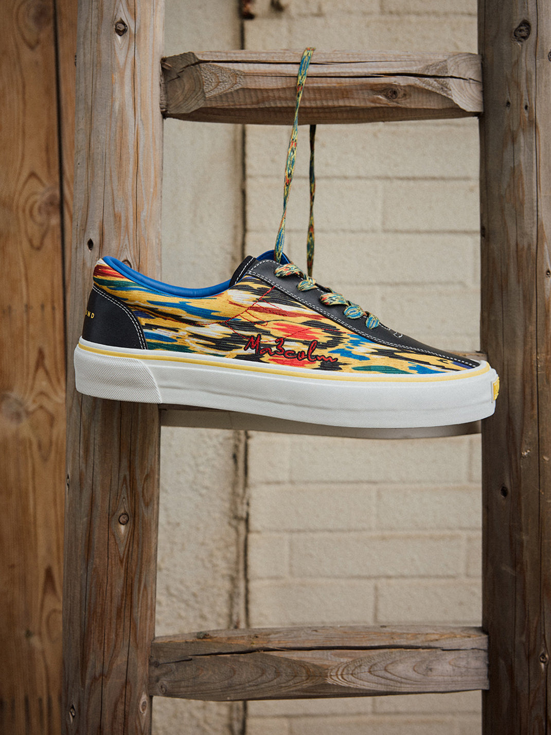 Adras Abstract-Print Canvas Skate Shoes - View 8