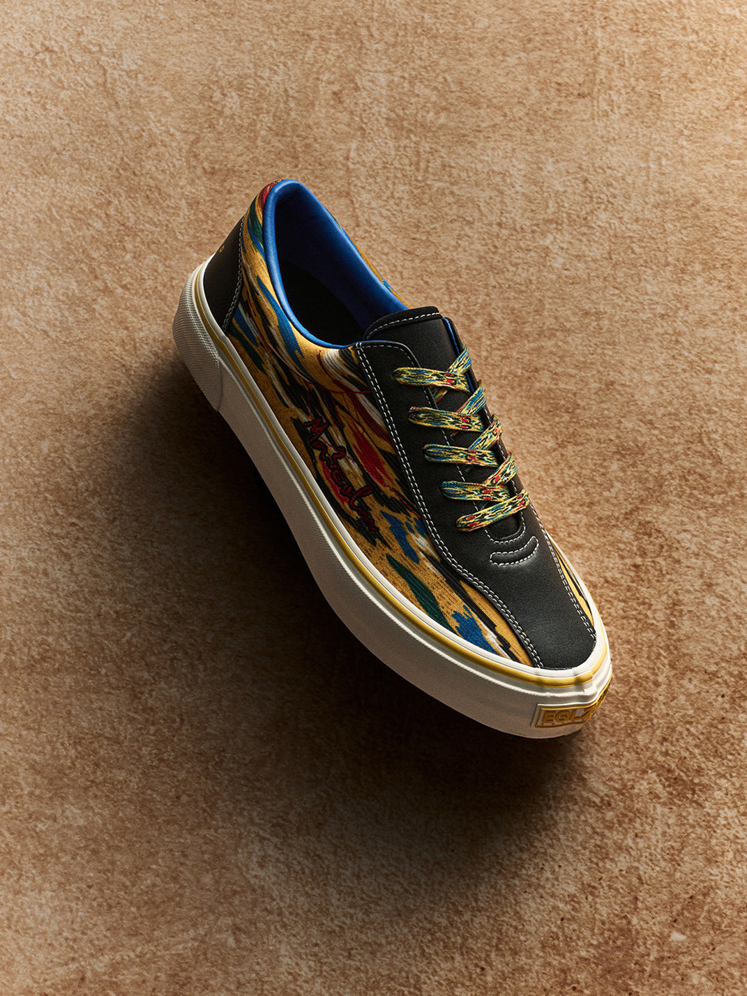 Adras Abstract-Print Canvas Skate Shoes - View 9