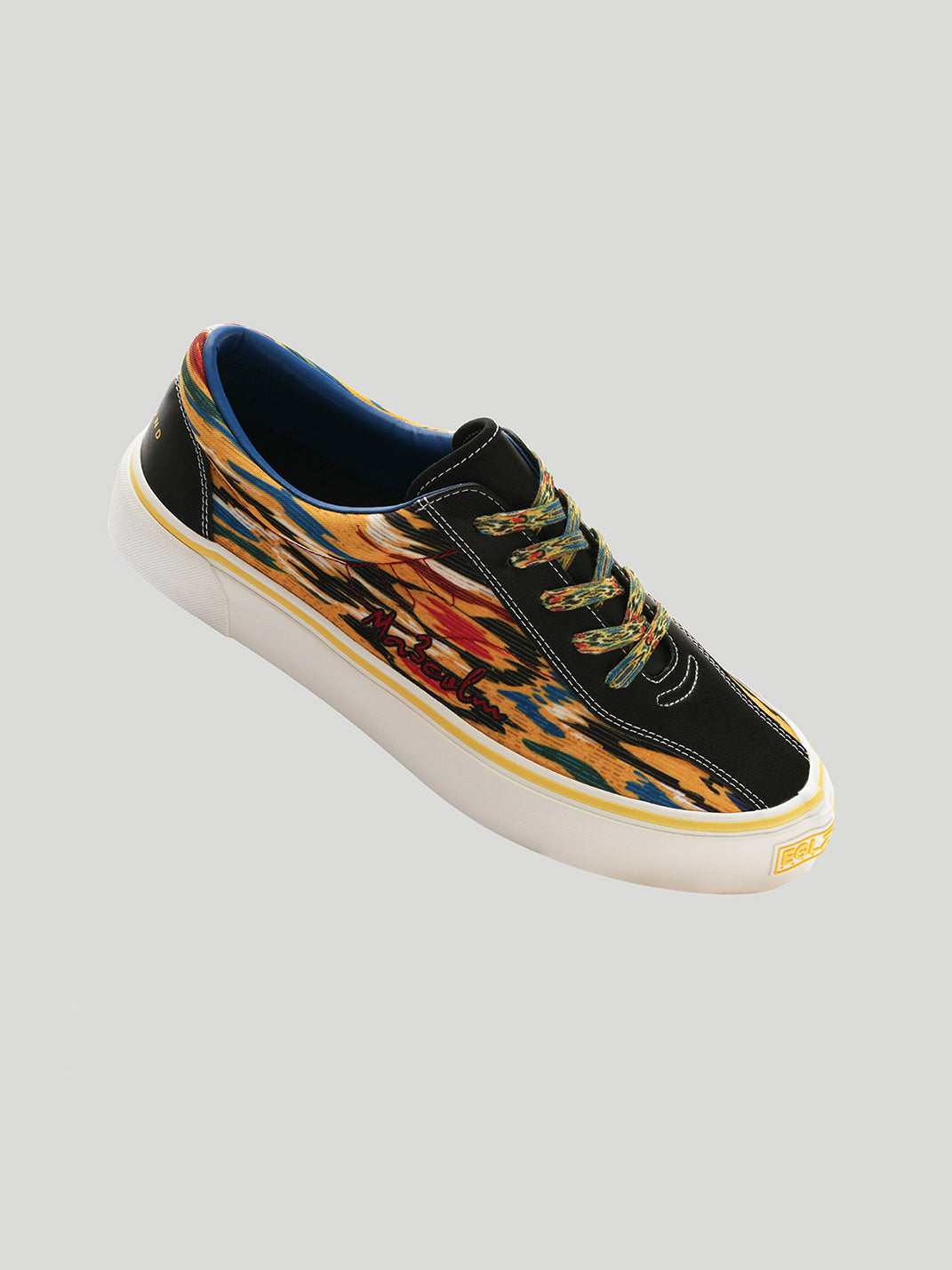Adras Abstract-Print Canvas Skate Shoes - View 12