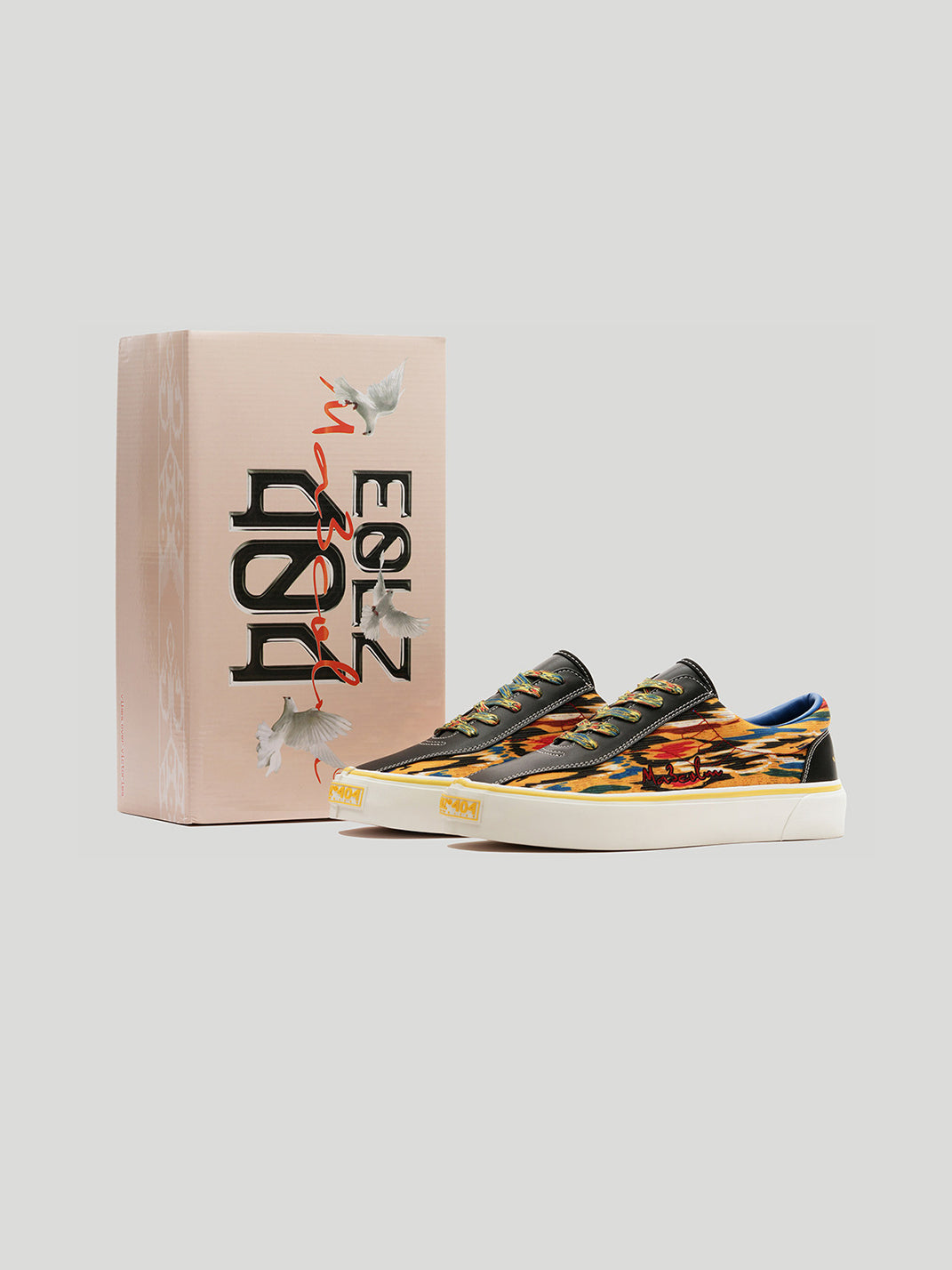 Adras Abstract-Print Canvas Skate Shoes - View 15