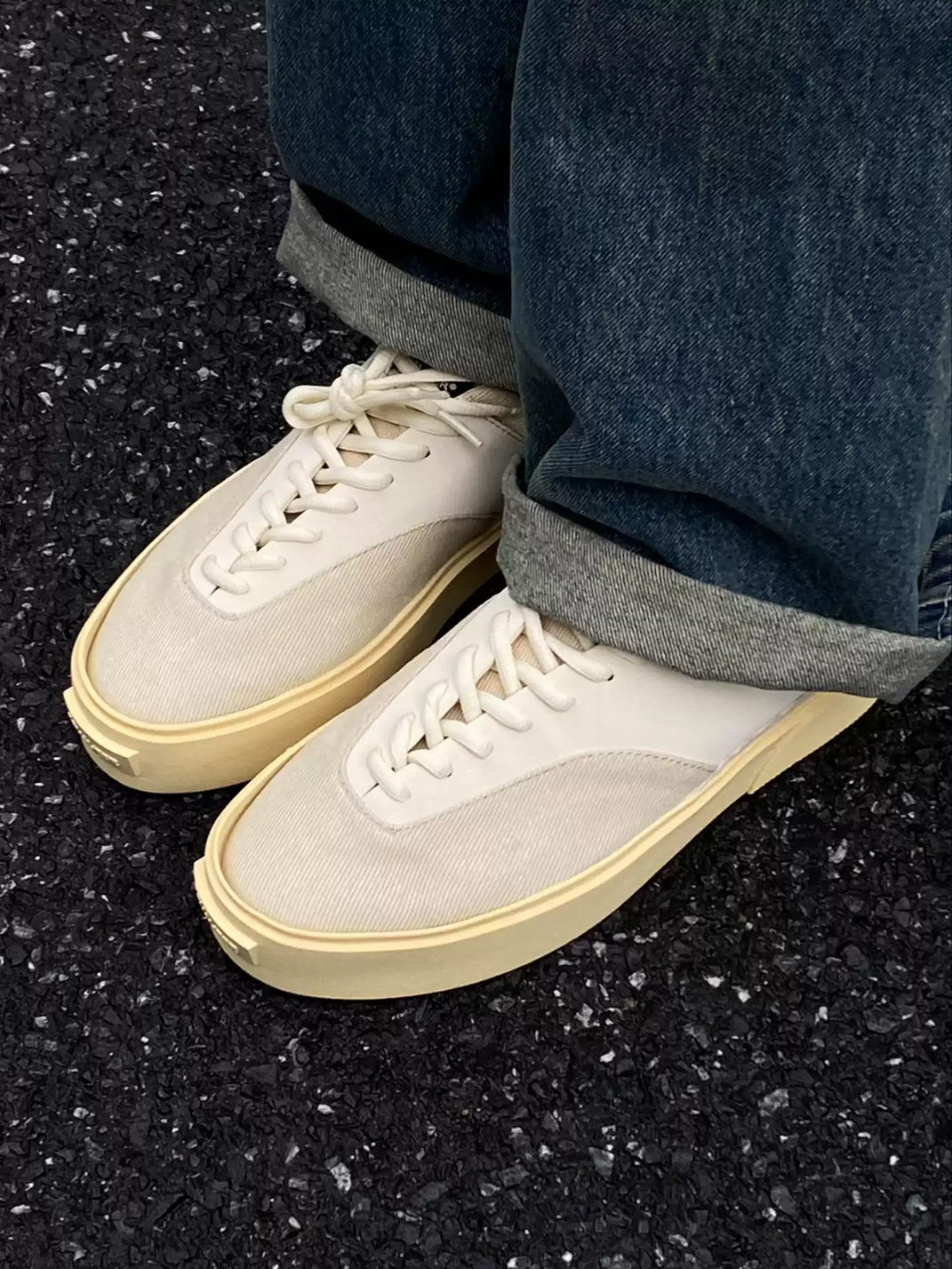 FAULT22 Neutral Platform Canvas Trainers - View 2