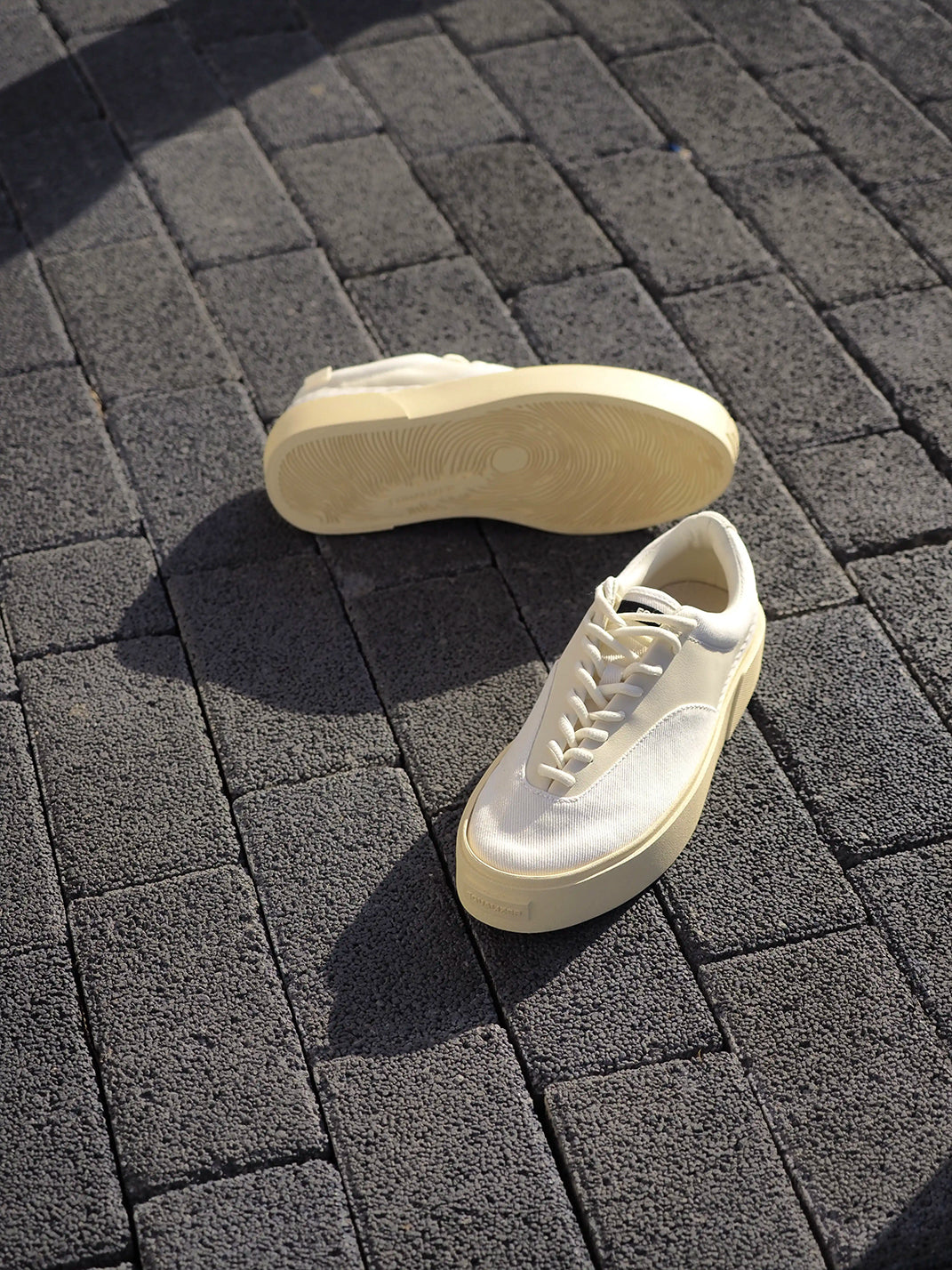 FAULT22 Neutral Platform Canvas Trainers - View 4