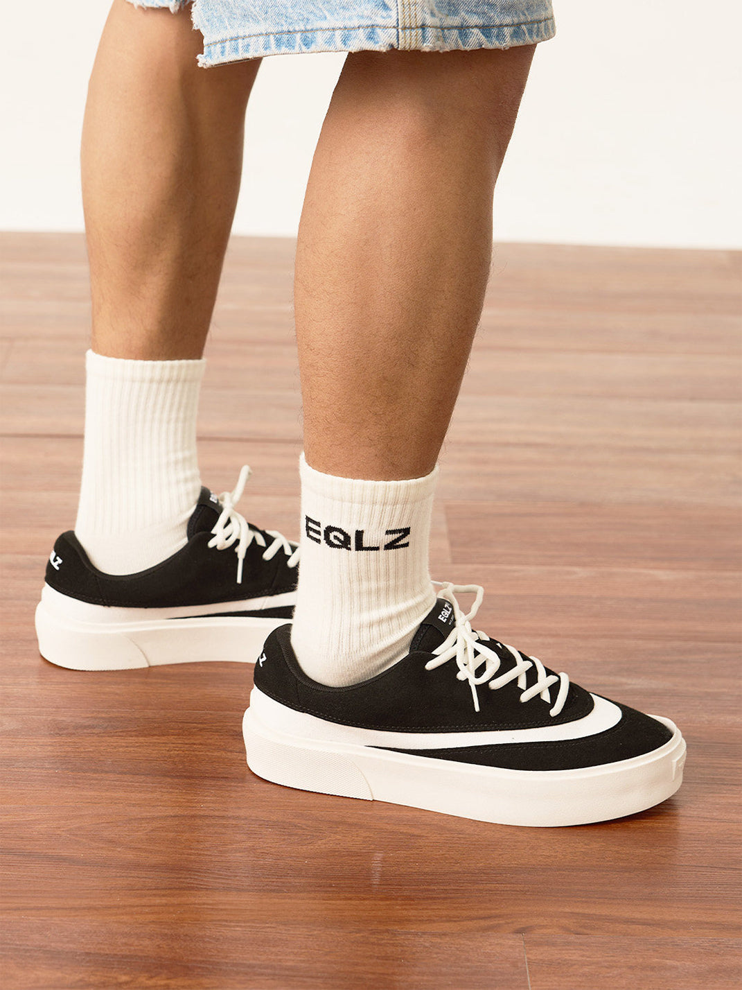 FAULT Suede Colorblock Platform Trainers - View 3