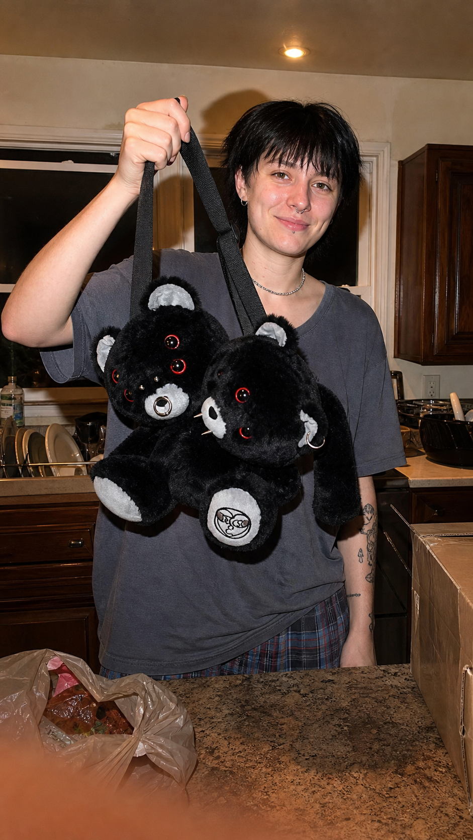 Urban Adventures Mini Evil Bear Backpack UGC kitchen unboxing