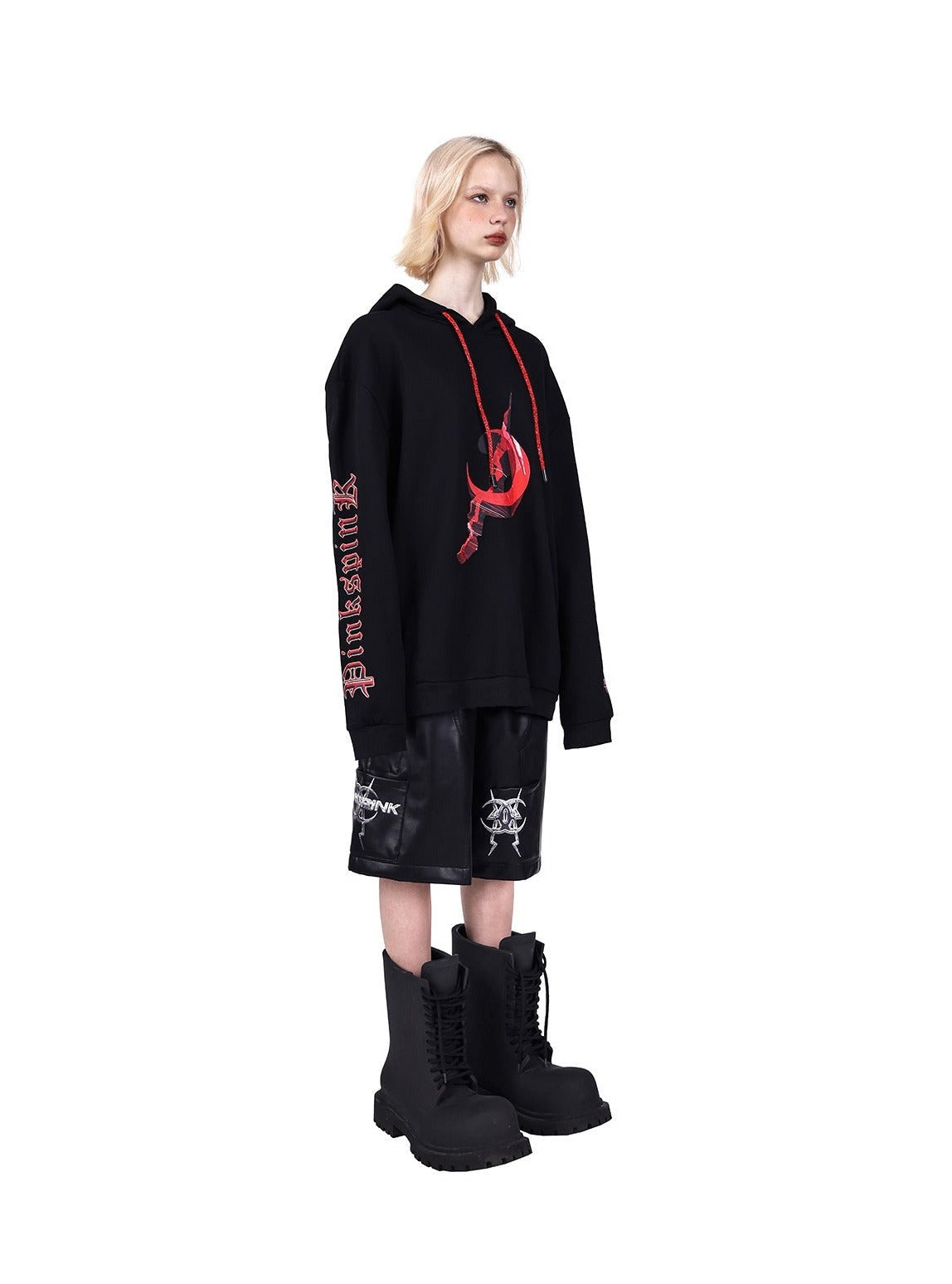 PINKSPINK Occult Symbol Hoodie - Red and Black