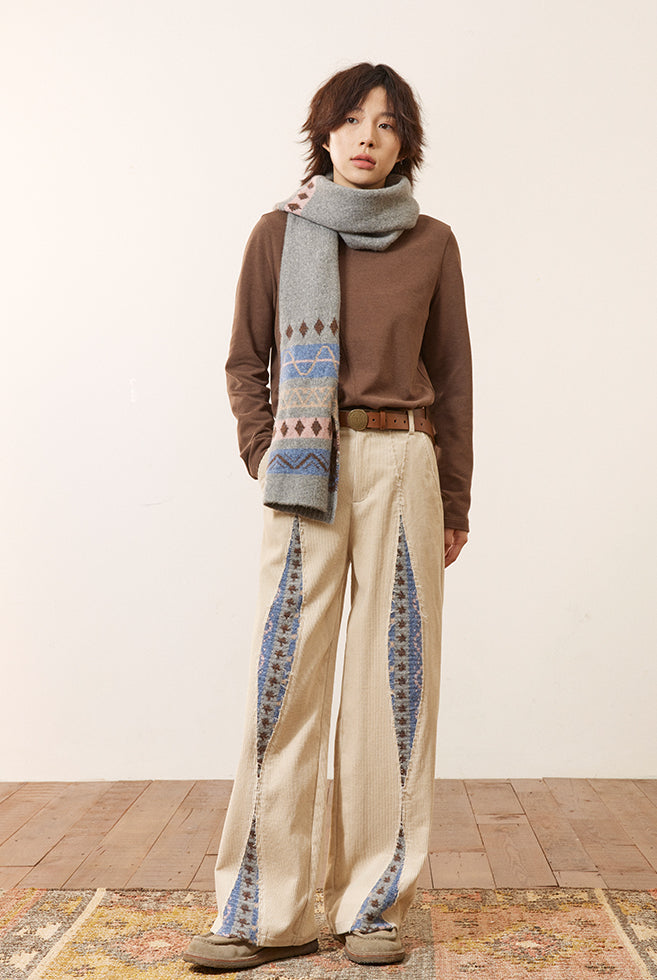 Corduroy Eye-Design Casual Pants